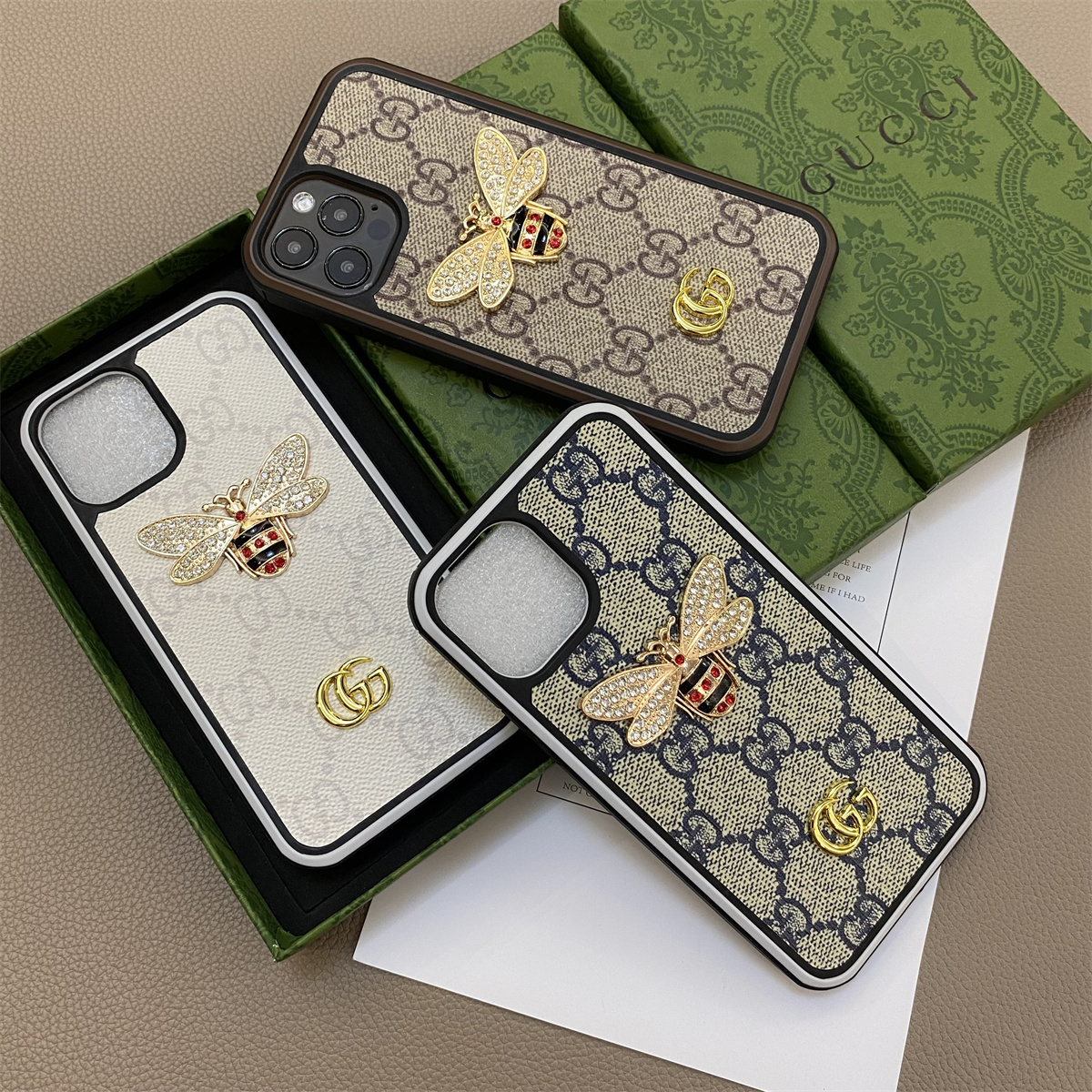 Gucci Leather iPhone Case