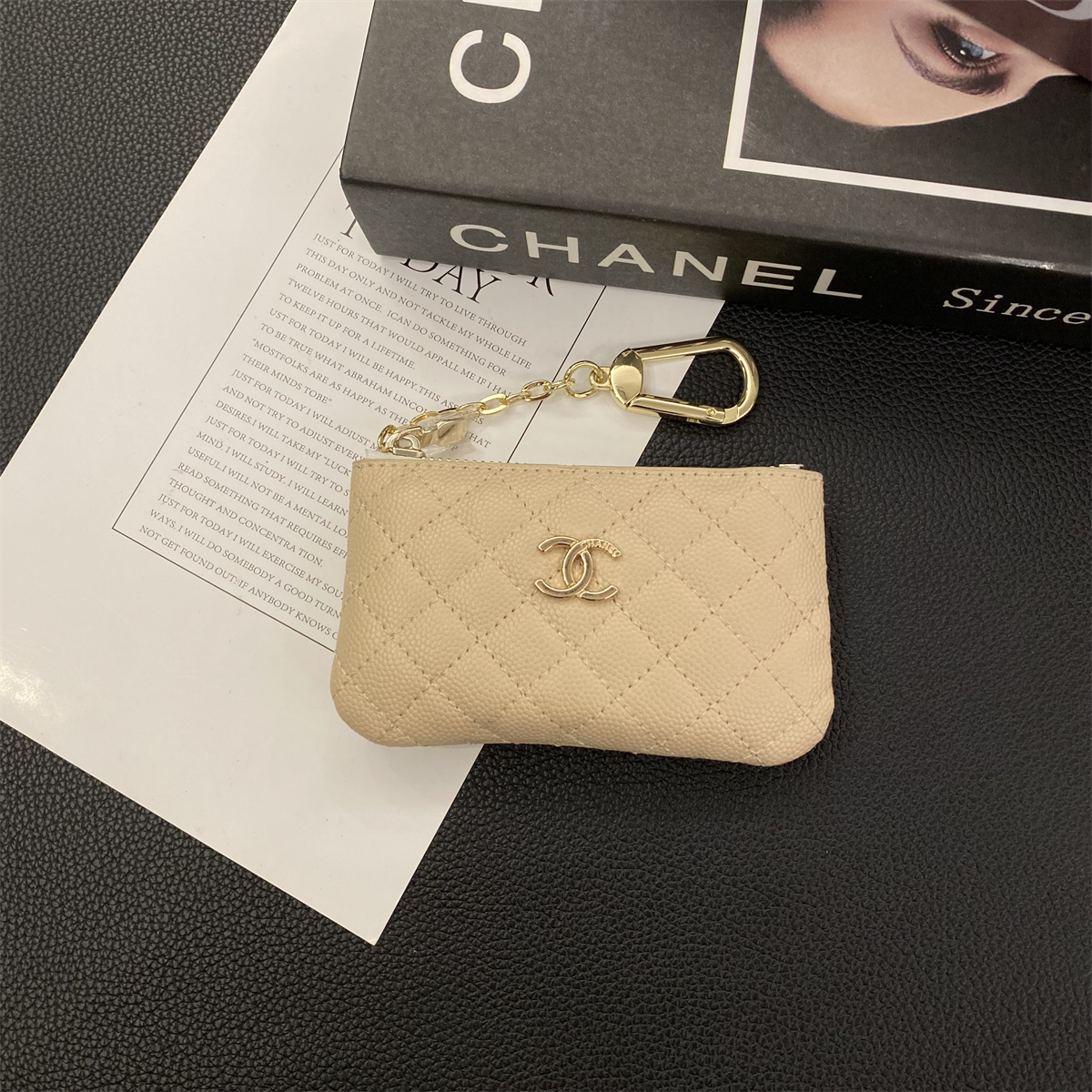 Luxury Leather Zipper Coin Purse