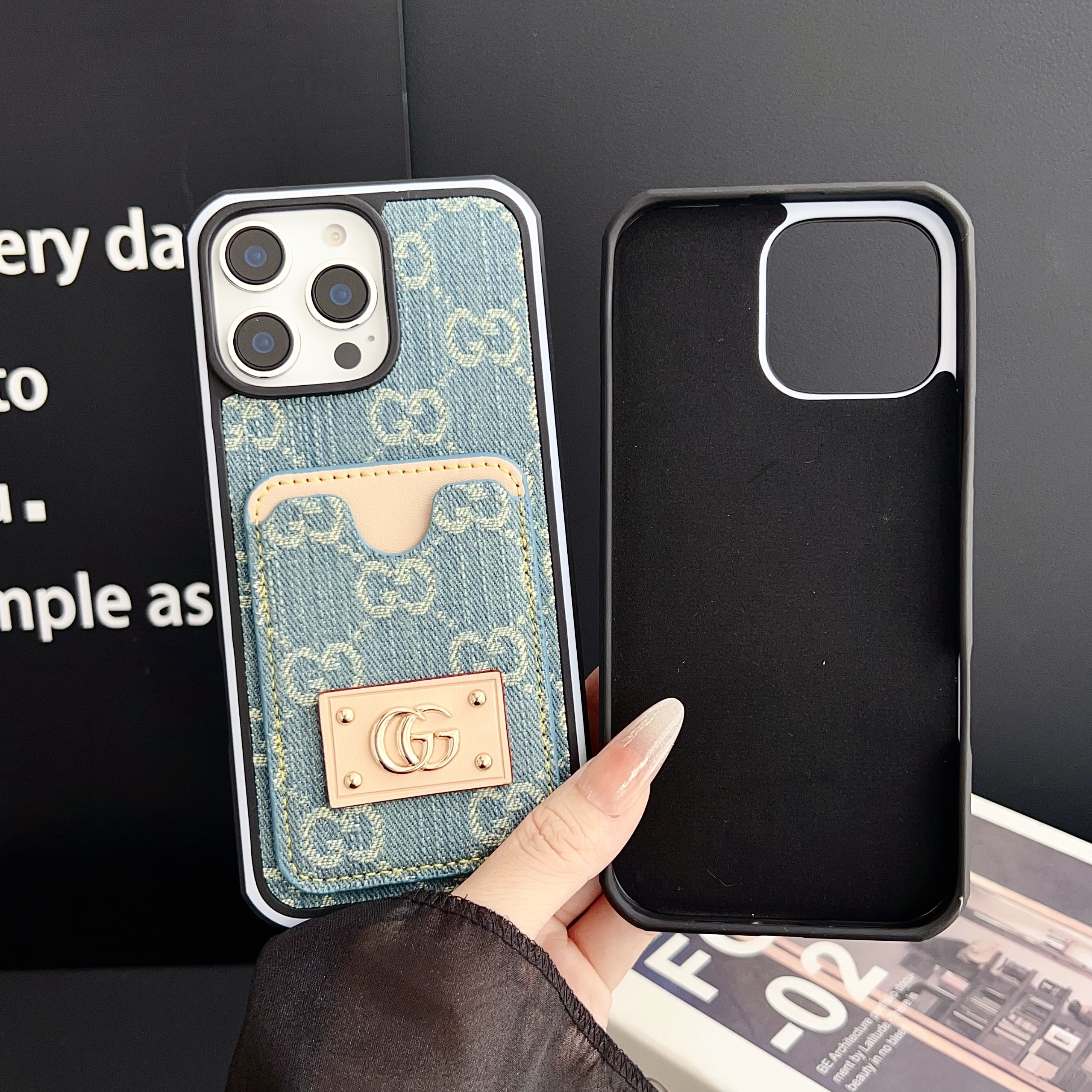 Gucci Denim Canvas iPhone Case