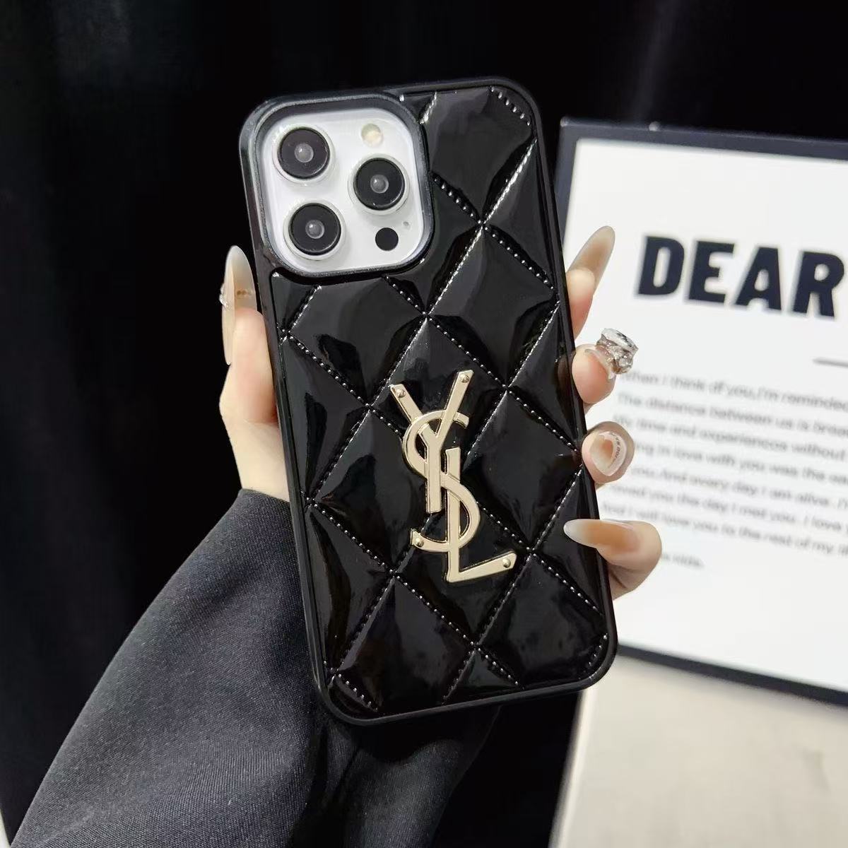 Diamond Glossy Leather YL iPhone Case