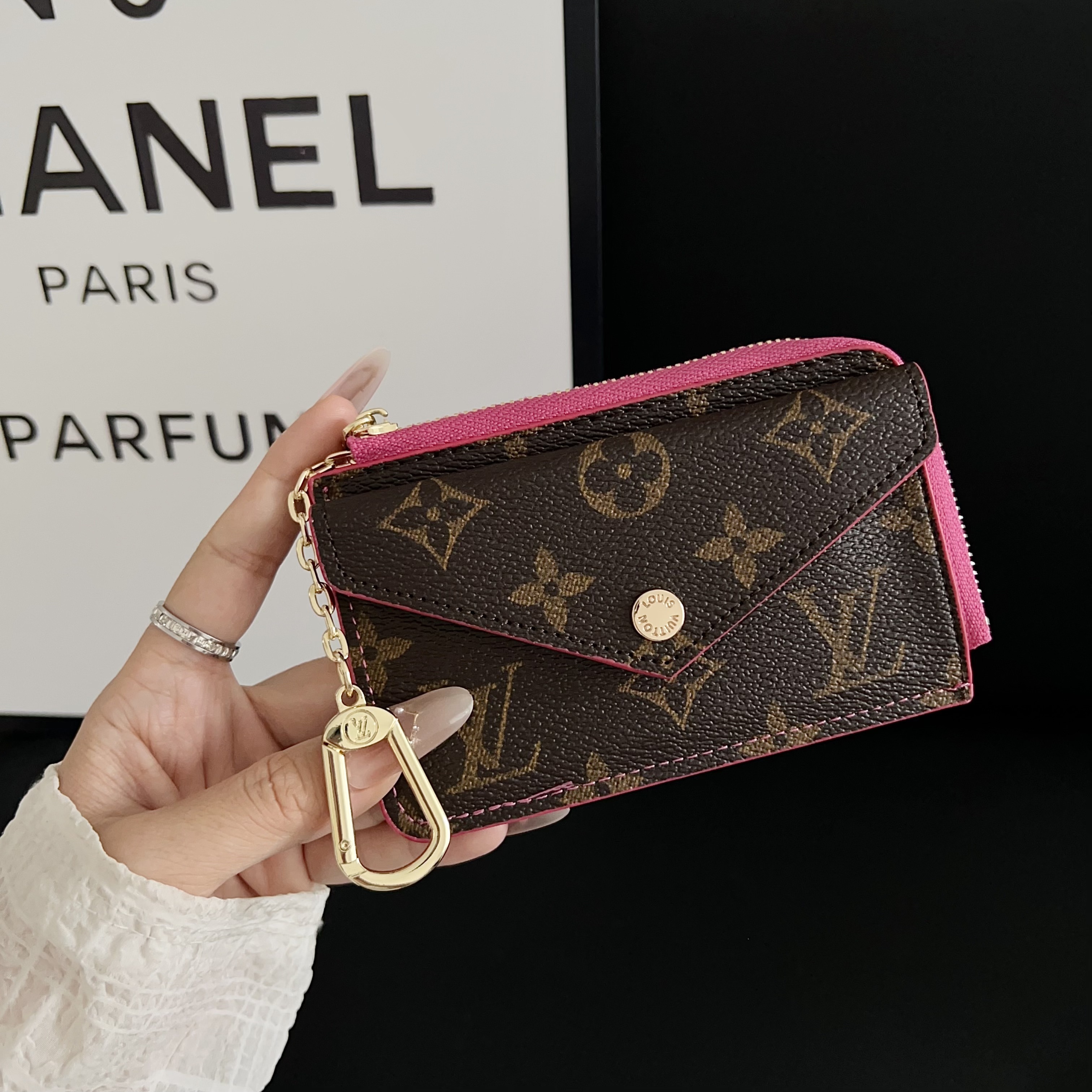 Louis Vuitton,Gucci Luxury Leather Zipper Wallet Card Holder & Coin Purse