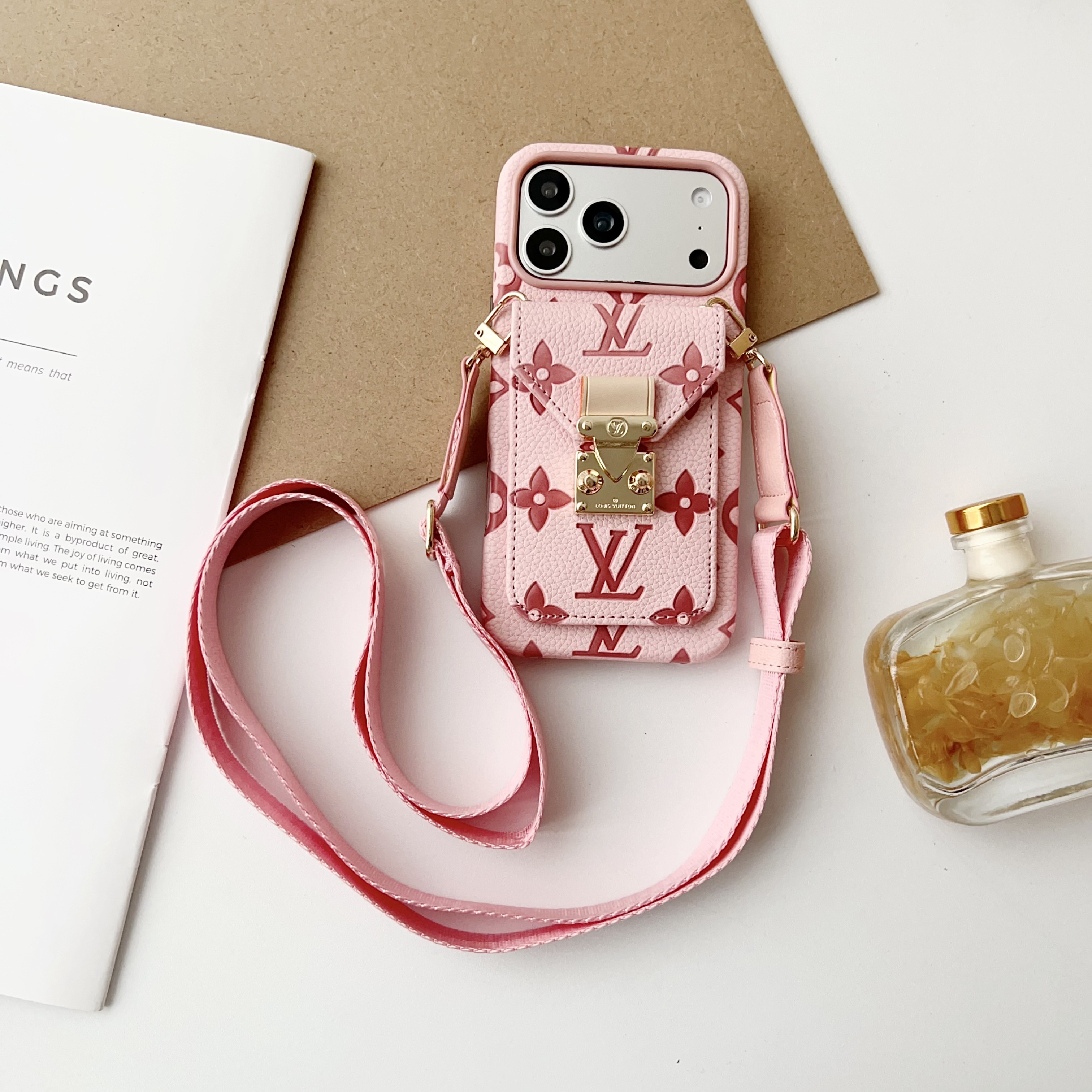 Gucci Leather iPhone Wallet Case With Crossbody Strap/Without Crossbody Strap