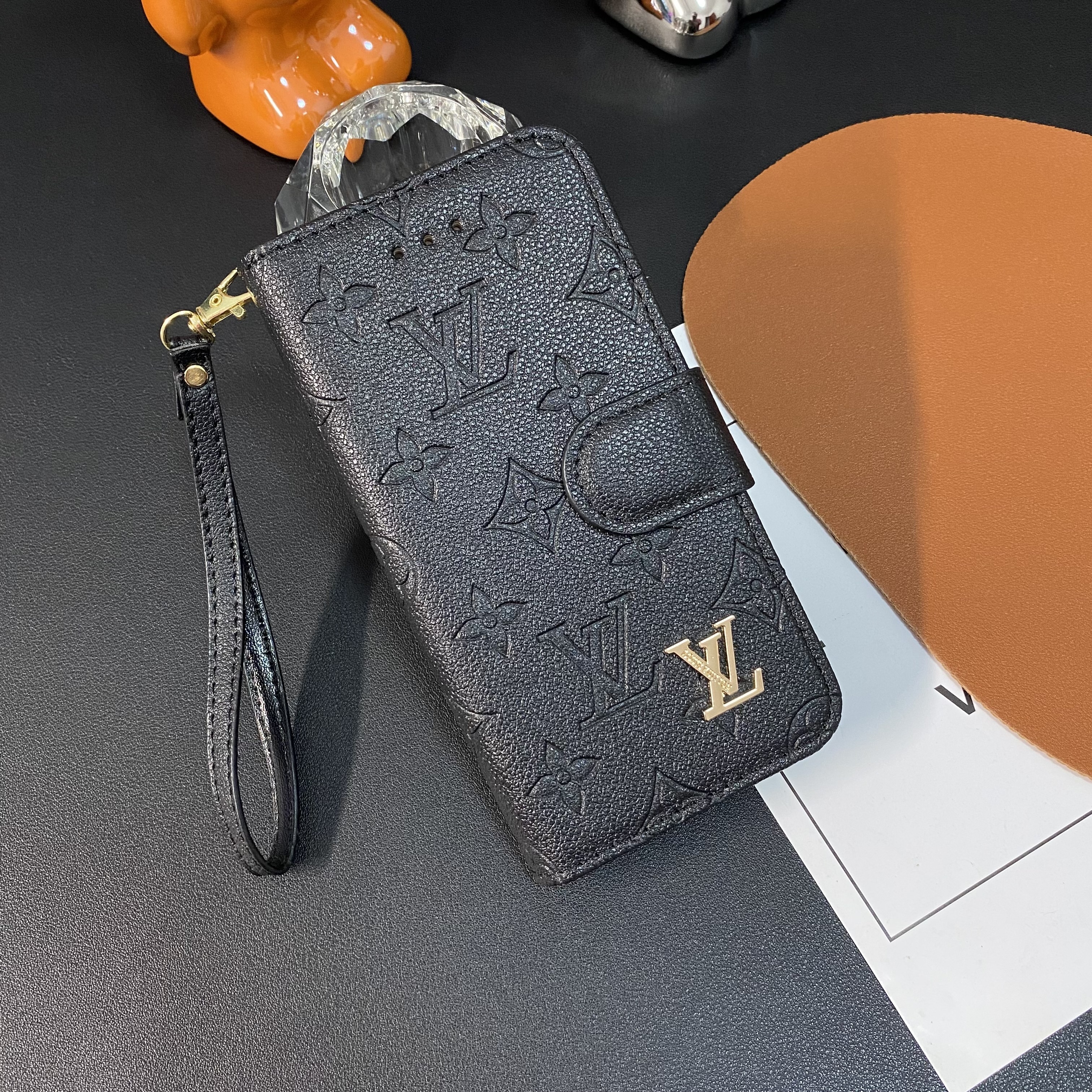 Louis Vuitton Monogram Leather iPhone Wallet Case