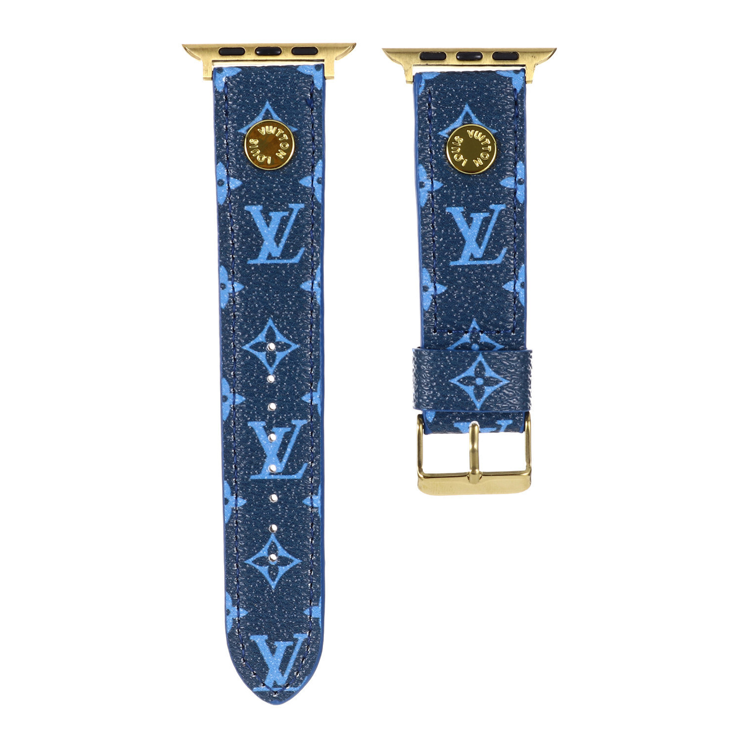 Louis Vuitton Luxury Leather Rivet Apple Watch Band