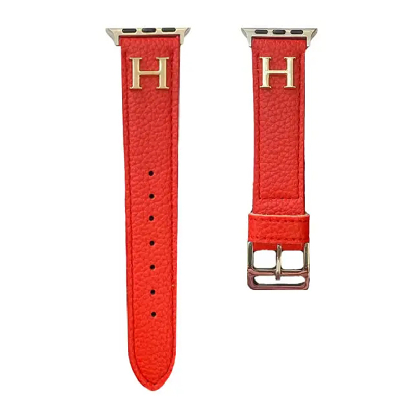 Leather luxury H Apple Watch Bands