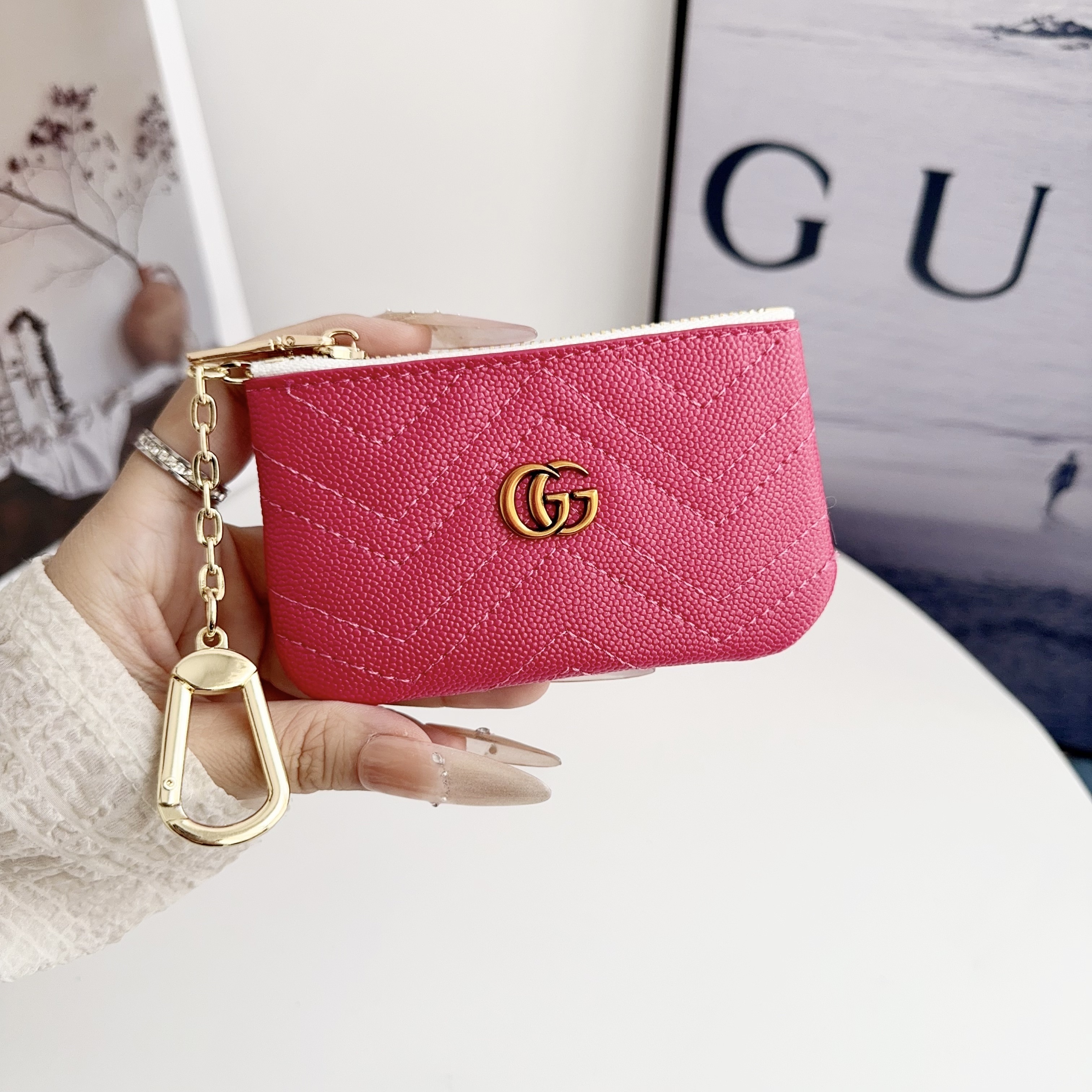Gucci Luxury Leather Zipper Coin Purse
