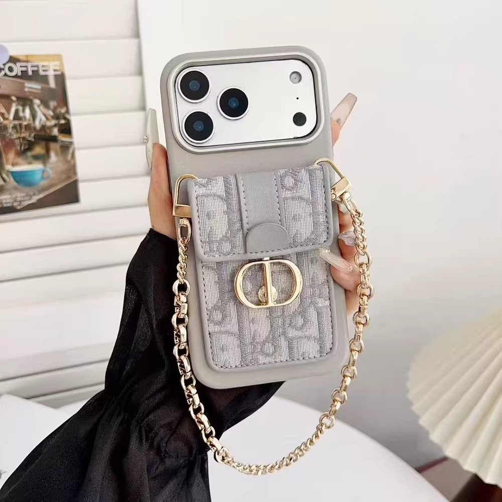 Dior Leather iPhone Wallet Case