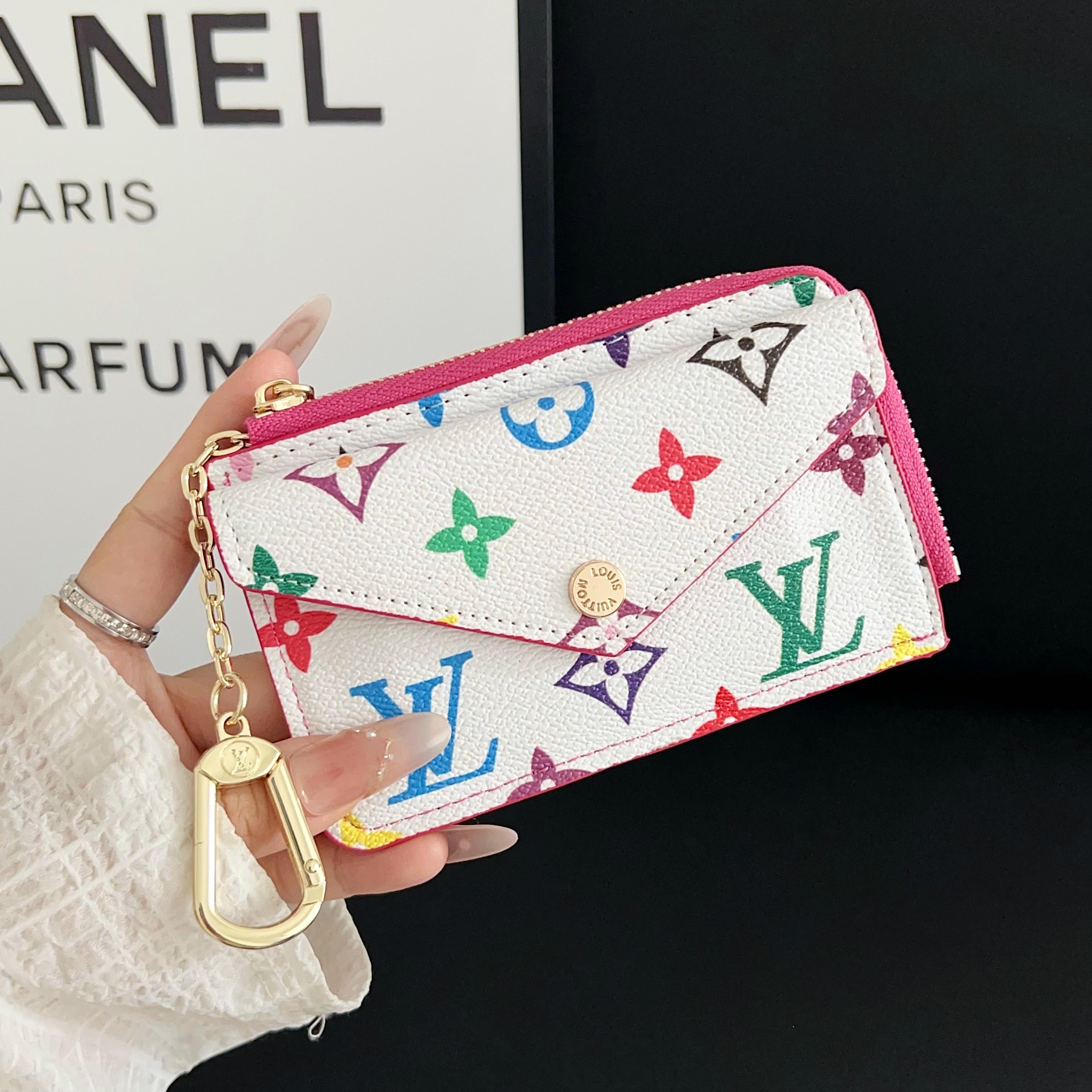 Louis Vuitton,Gucci Luxury Leather Zipper Wallet Card Holder & Coin Purse