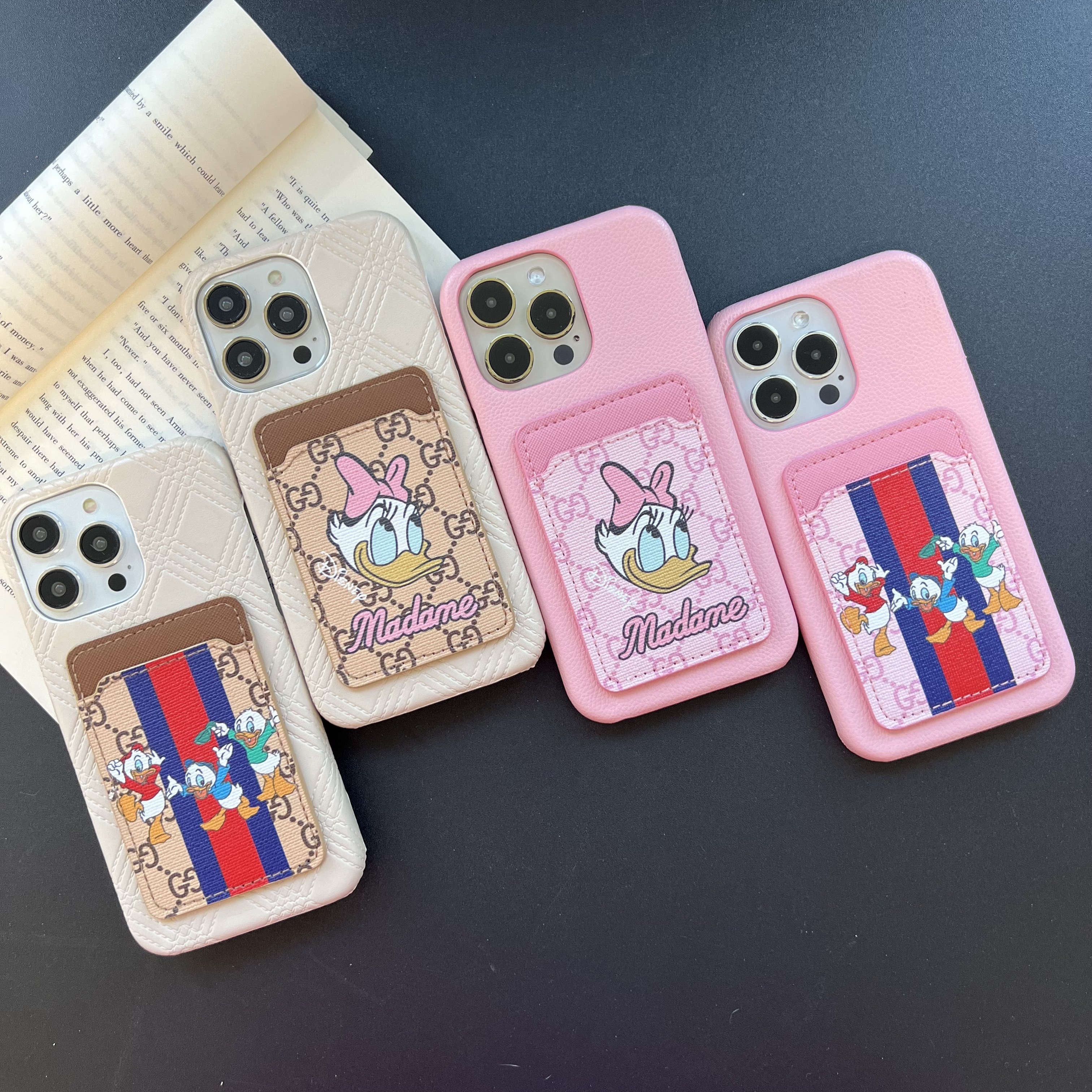 Gucci Donald Duck Leather iPhone Wallet Case 