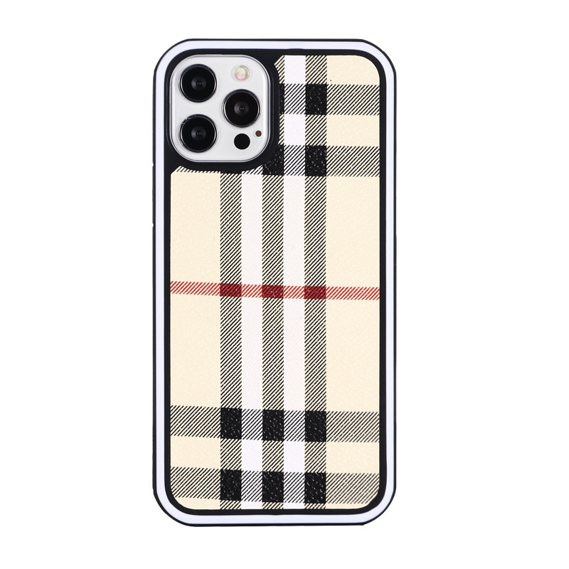  Burberry Luxury Leather iPhone Case 