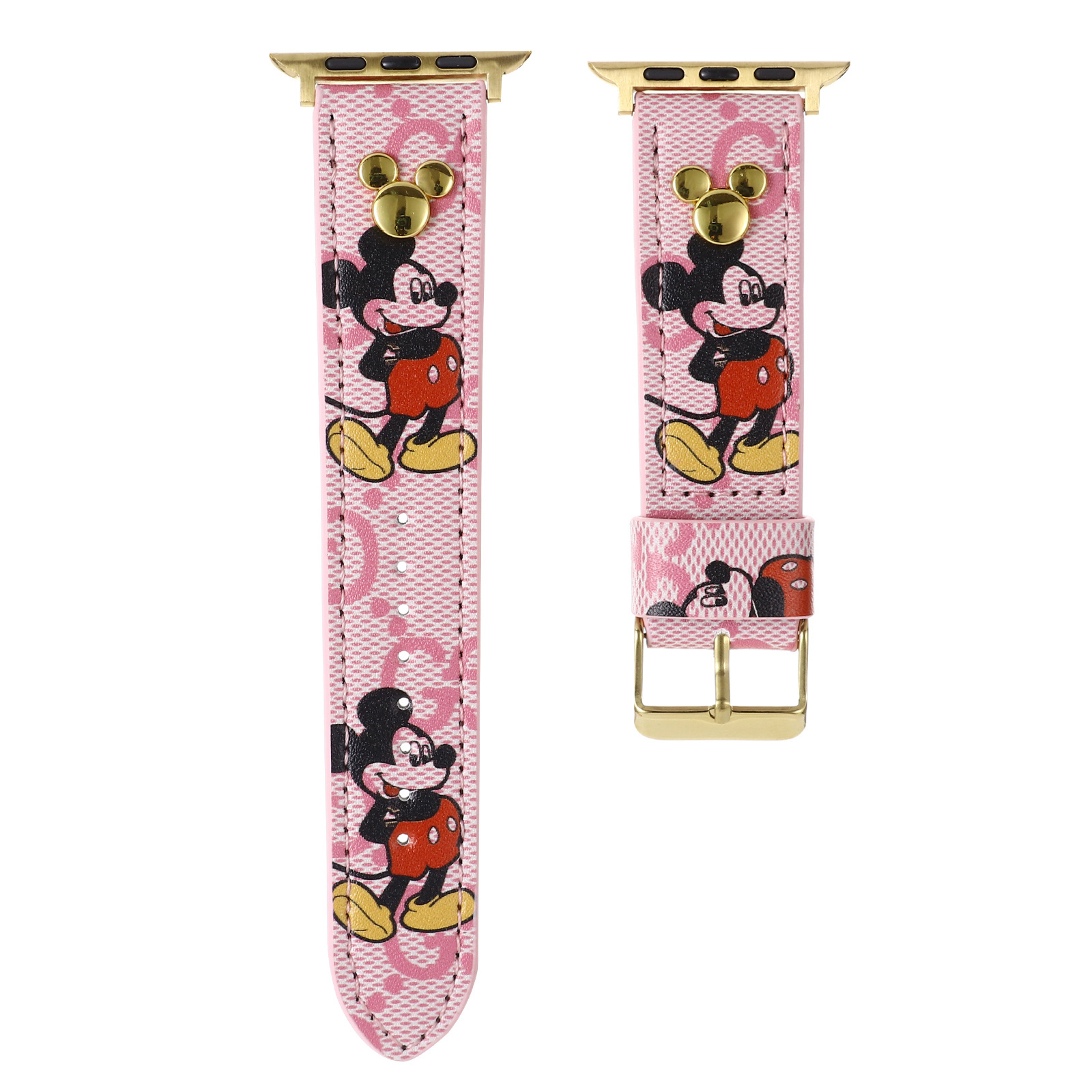 Gucci Luxury Leather Rivet Apple Watch Band