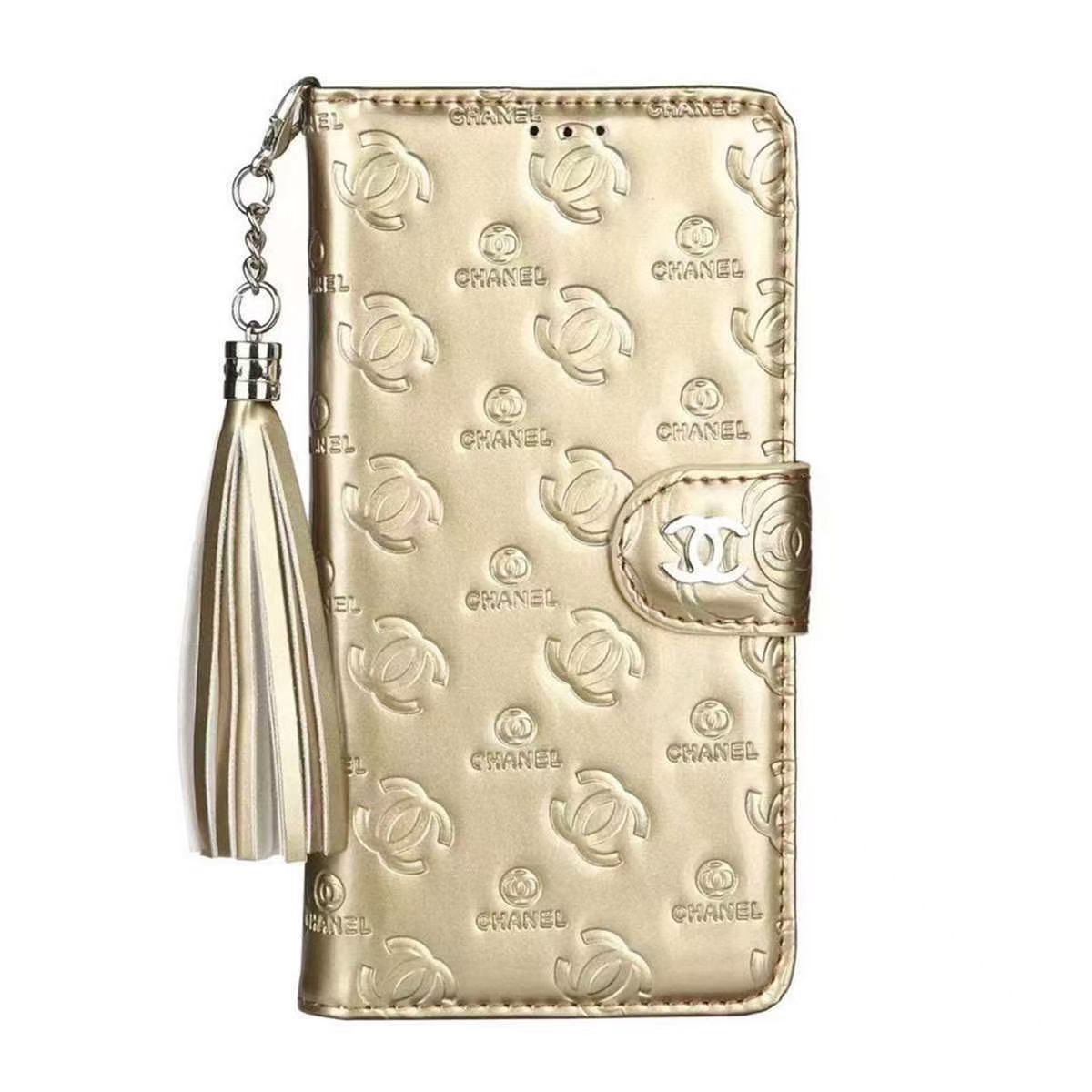 Luxury Glitter Leather CH iPhone Wallet Case