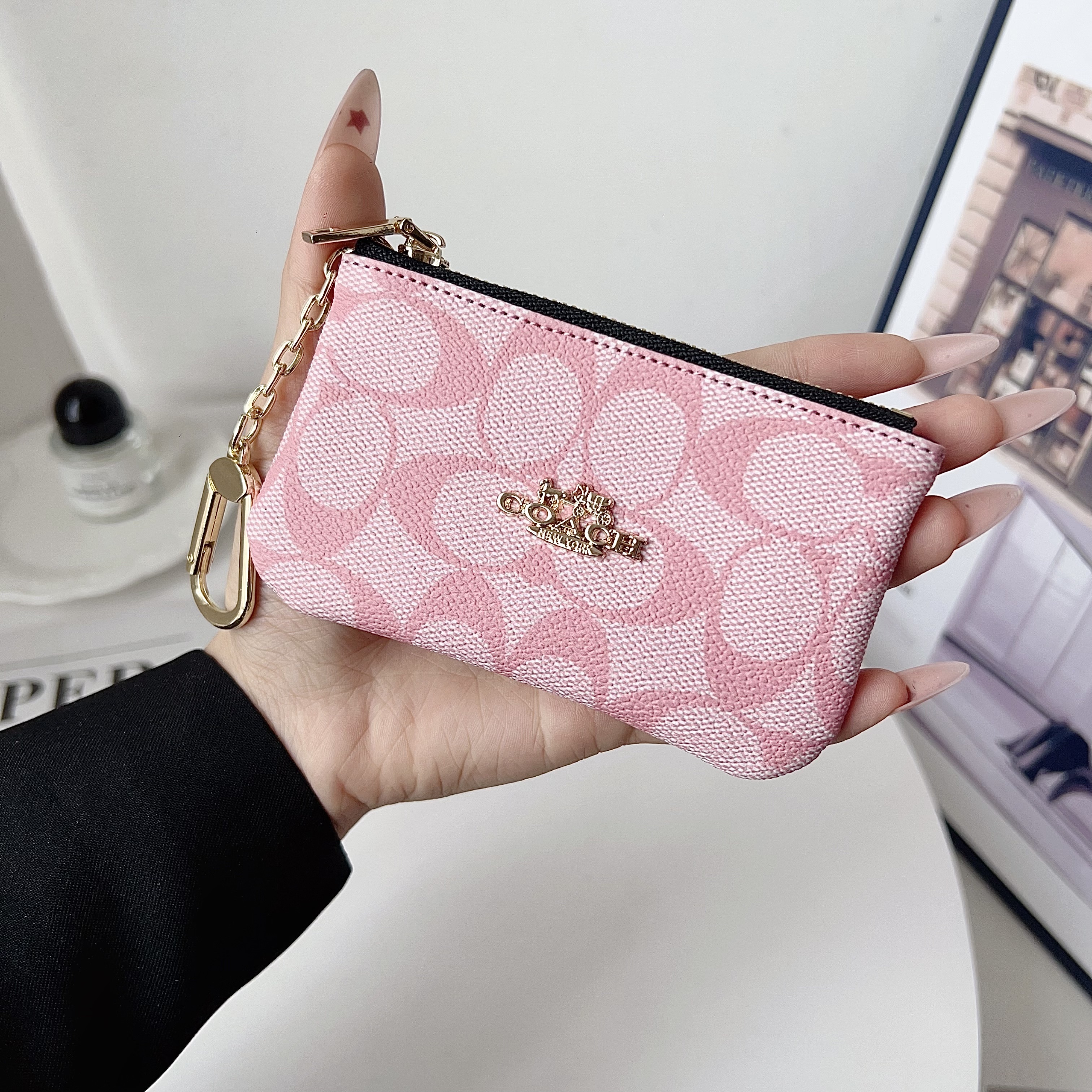 Coach Luxury Leather Zipper Coin Purse