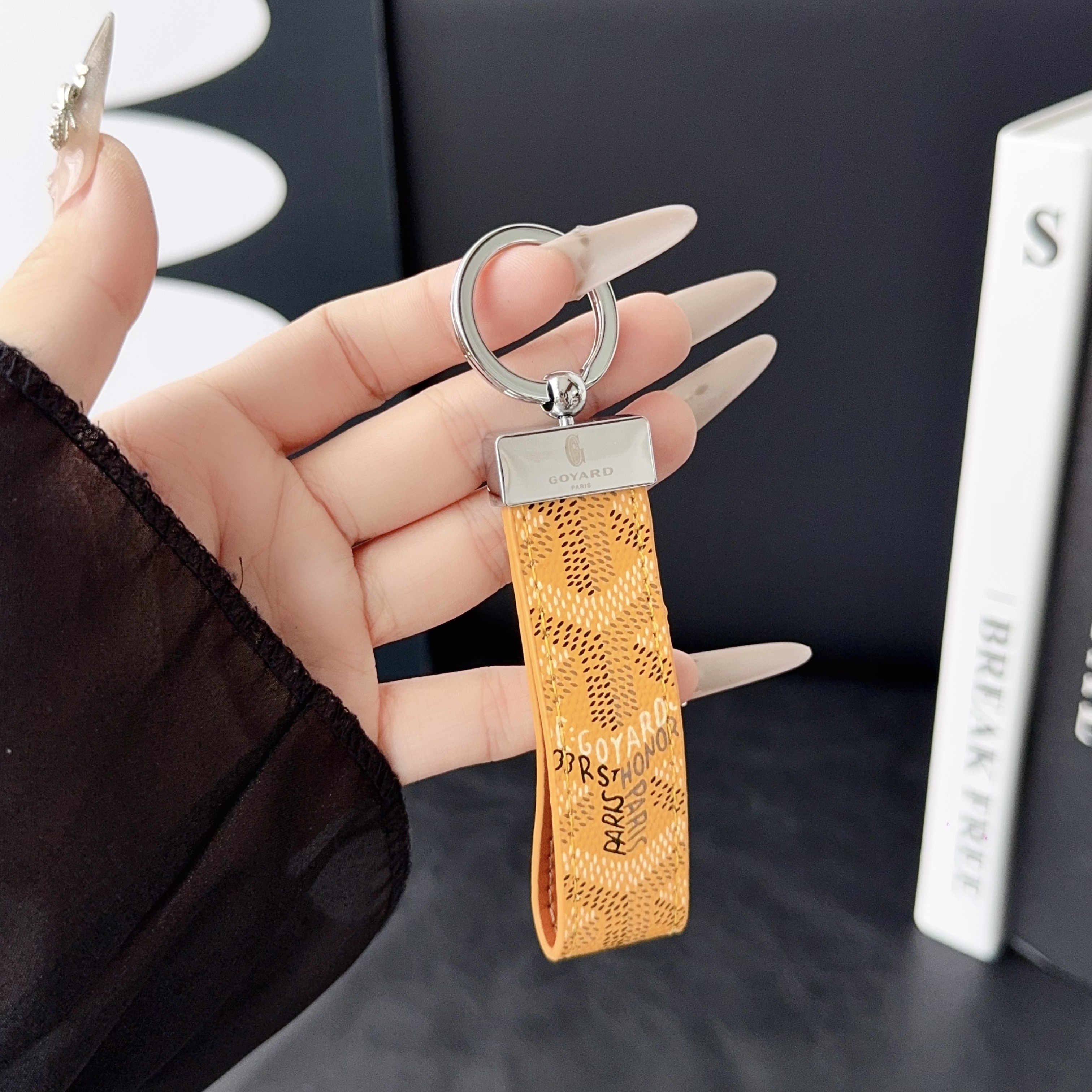 Goyard Luxury Leather Keychain
