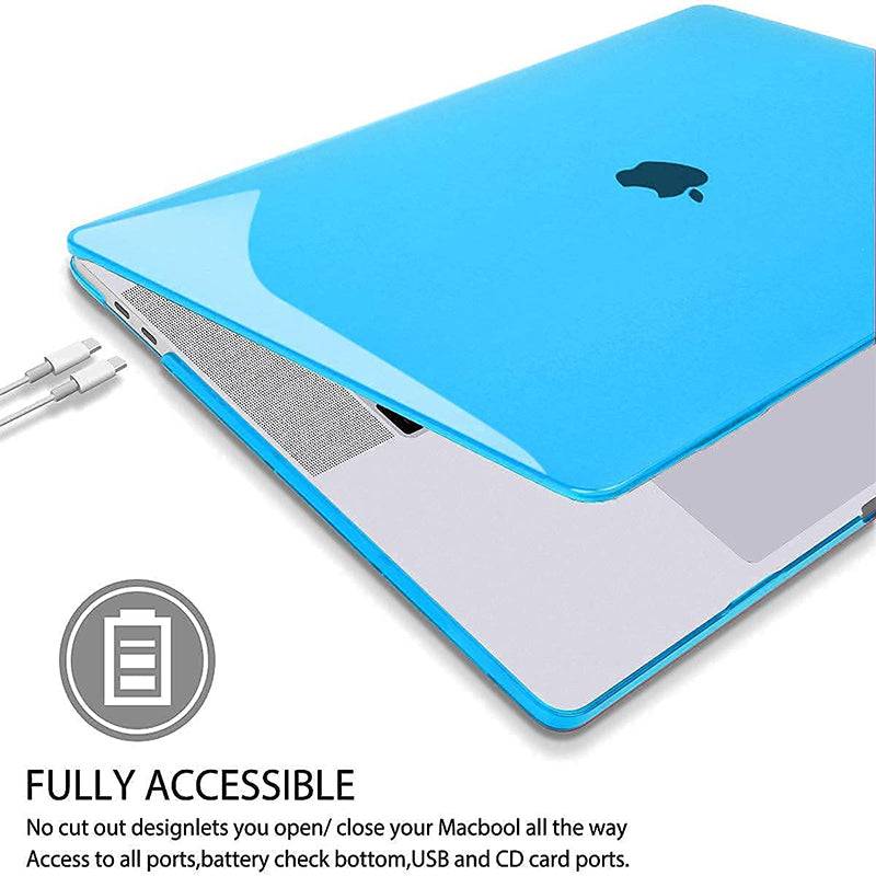 Transparent Sky Blue Macbook case customizable-BELKCASE
