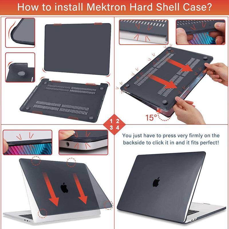 Transparent black Macbook case customizable-BELKCASE