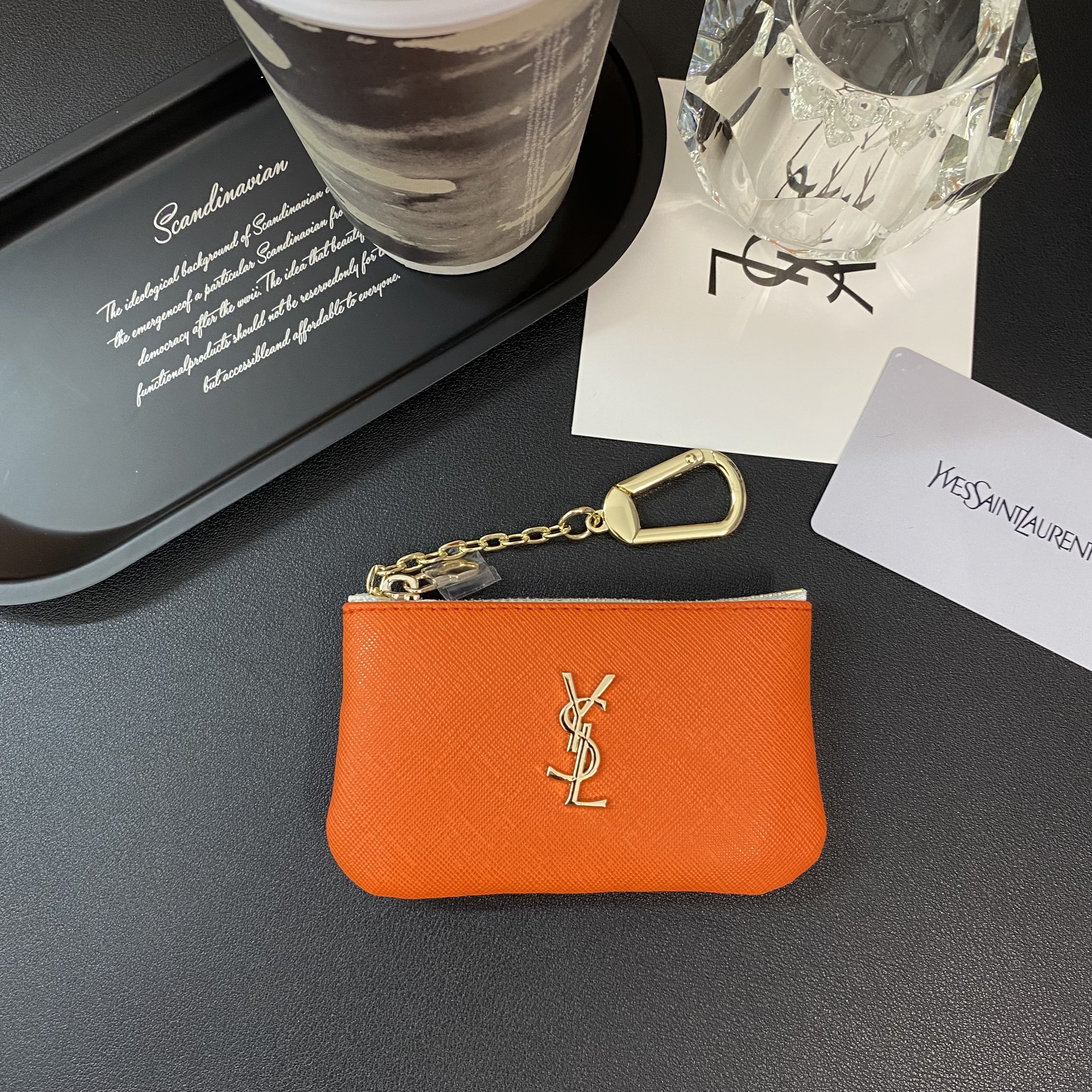 Luxury Leather Zipper Coin Purse