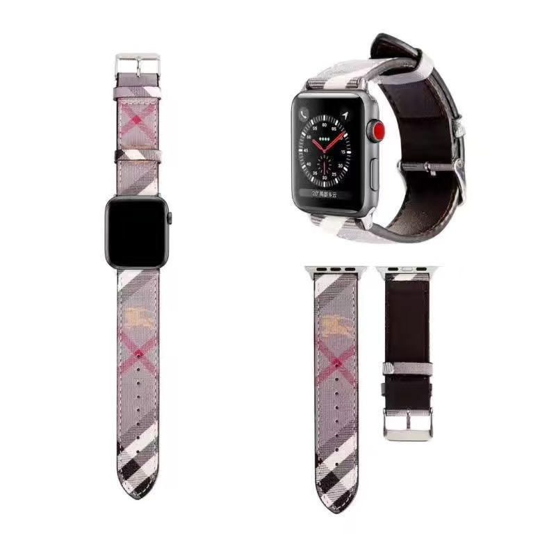 Leather luxury Stripes Apple Watch Bands