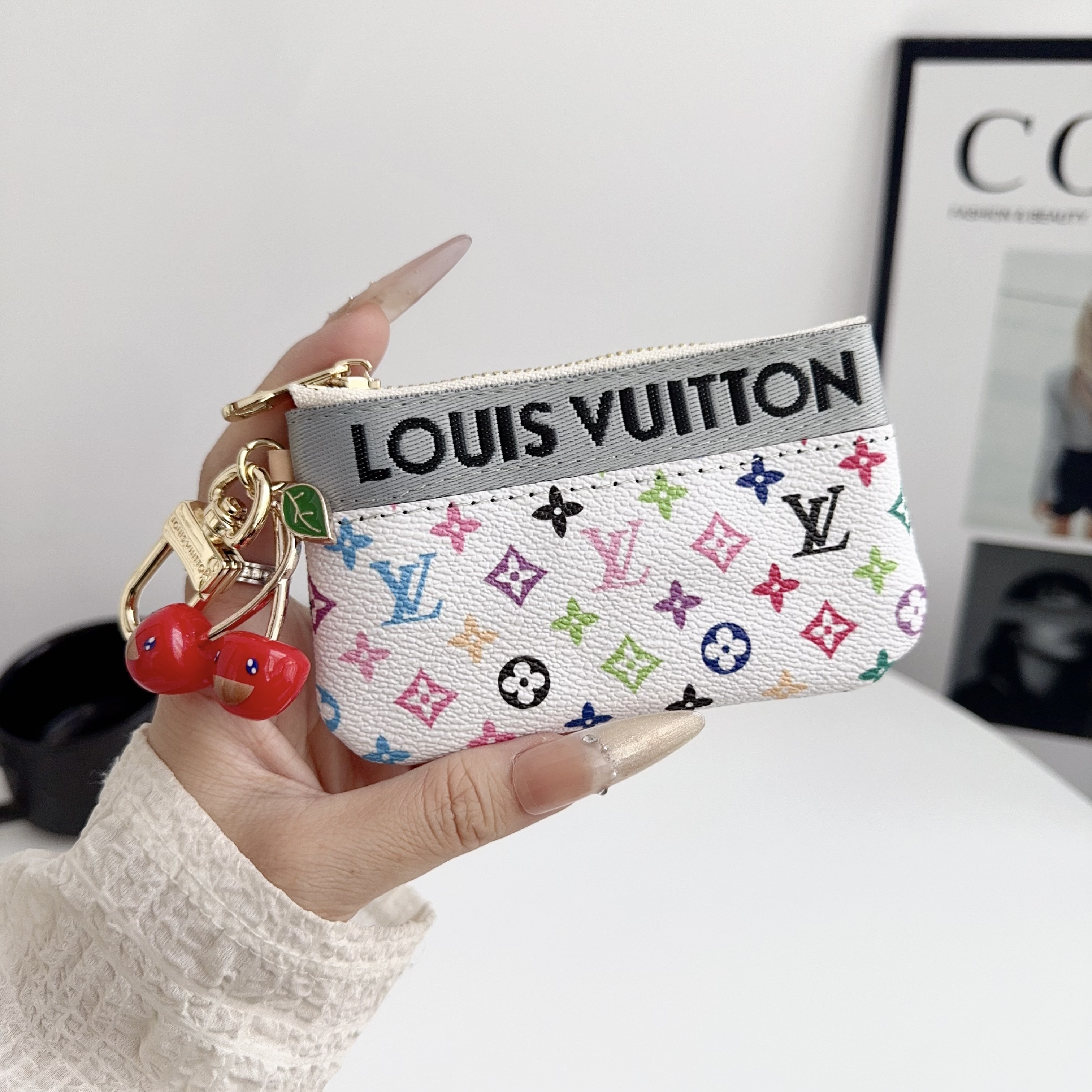 Louis Vuitton Cherry Luxury Leather Coin Purse