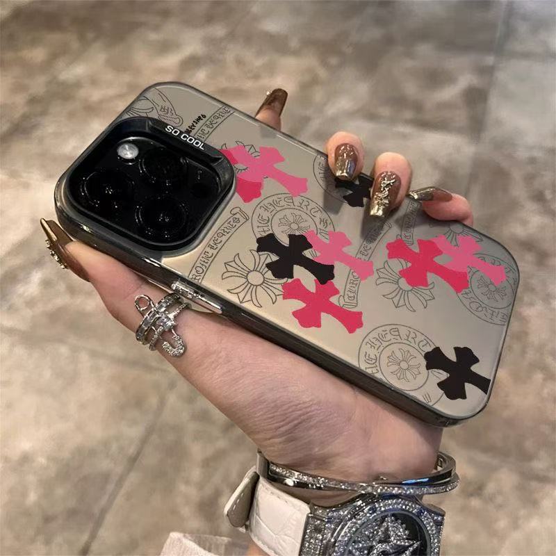 Chrome Hearts iPhone Case- Electroplated laser glitter