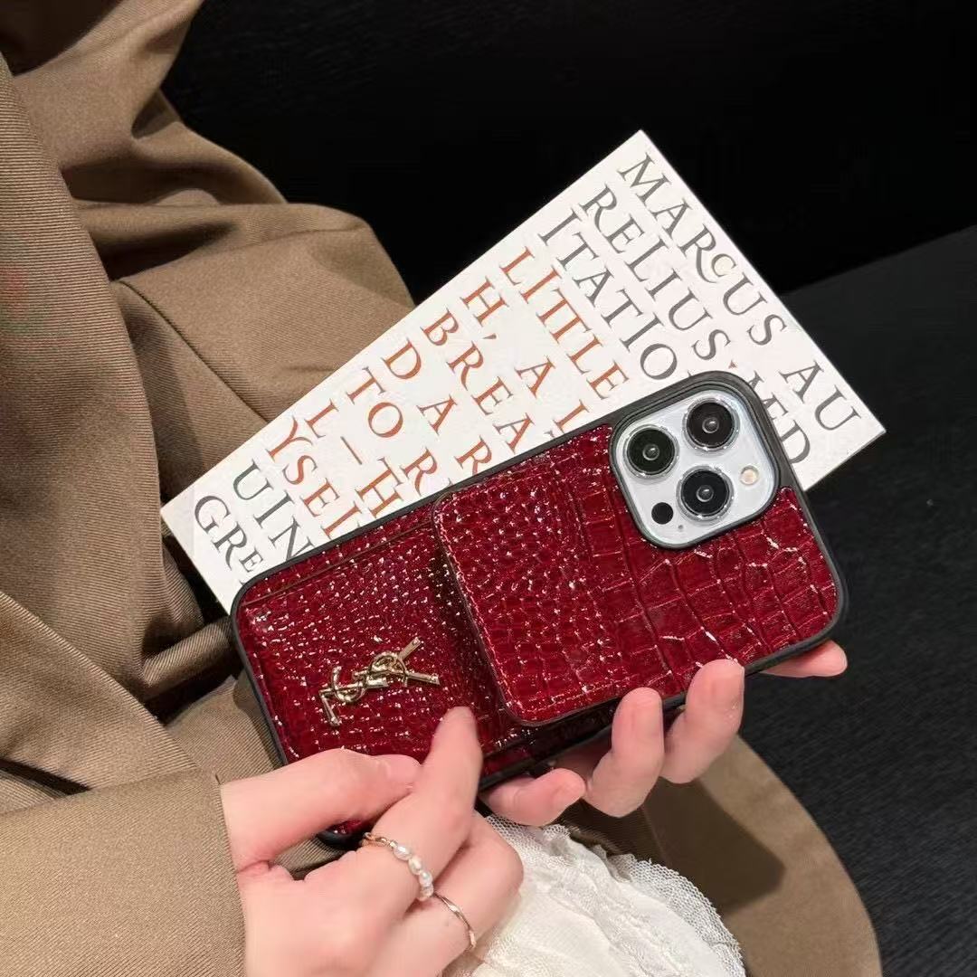 Crocodile leather iPhone Wallet Case