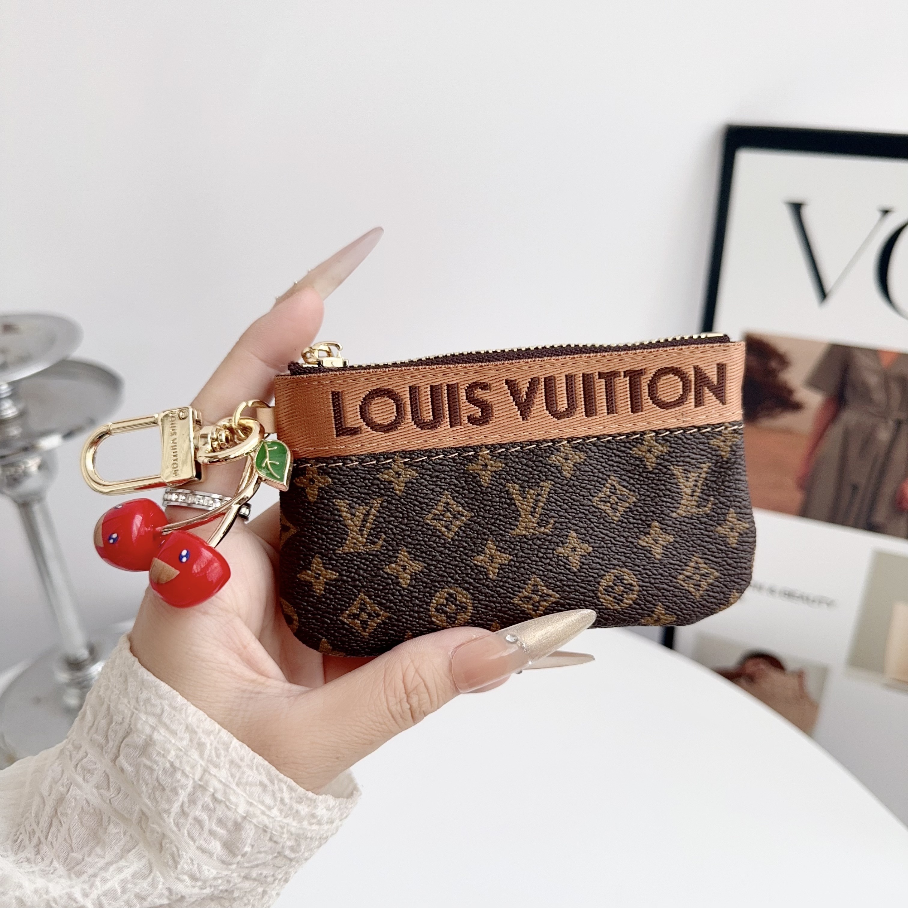 Louis Vuitton Cherry Luxury Leather Coin Purse