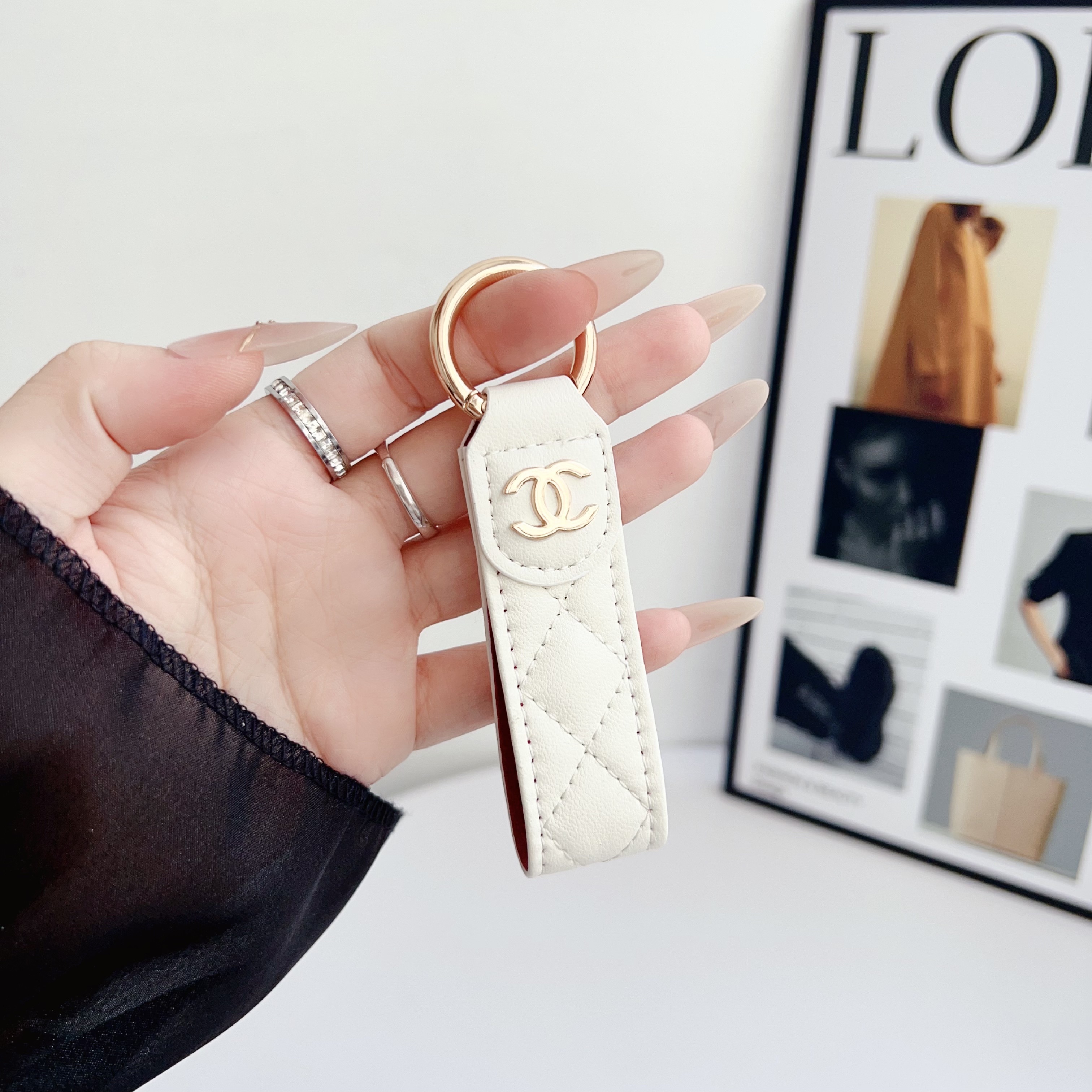 Chanel Luxury Leather Keychain