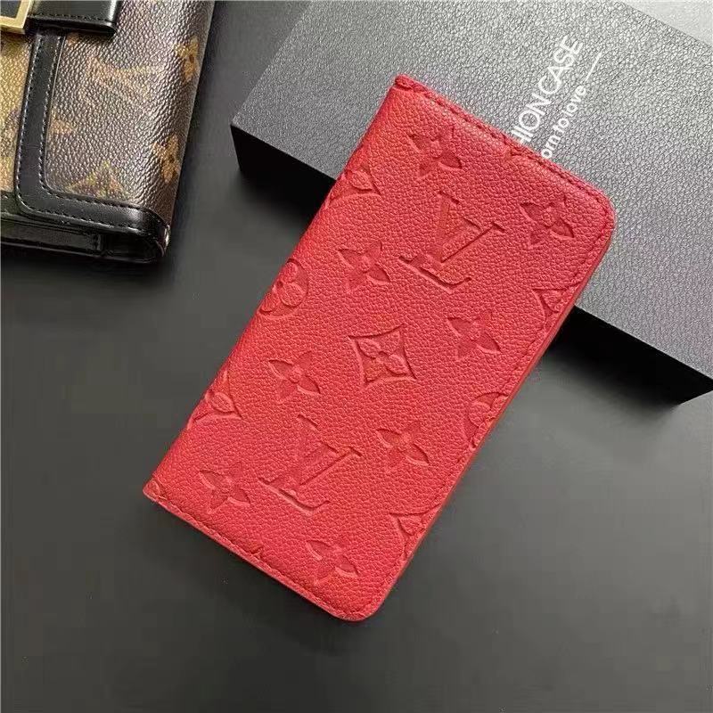 Louis Vuitton Monogram Leather iPhone Wallet Case Magnetic Flip Cover