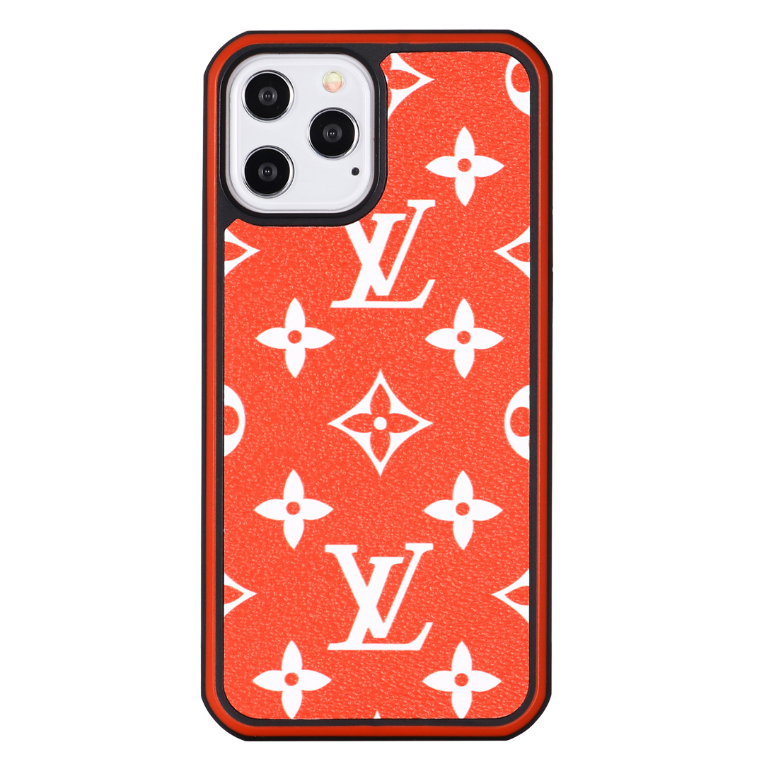 Louis Vuitton Luxury Leather iPhone Case with Enhanced Bezel