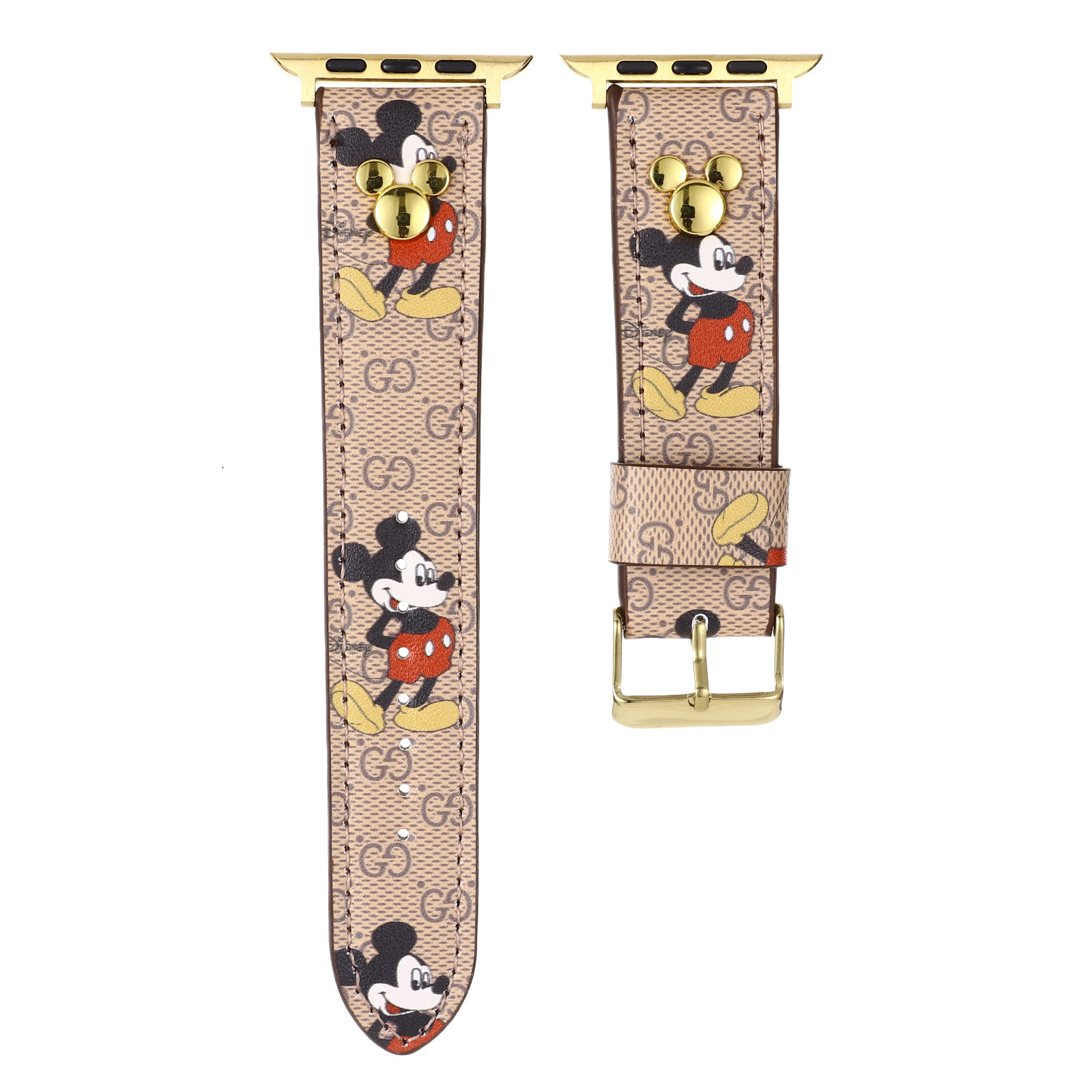 Gucci Luxury Leather Rivet Apple Watch Band