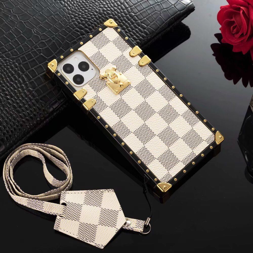 Louis Vuitton Monogram Leather Square iPhone Case with Bracelet