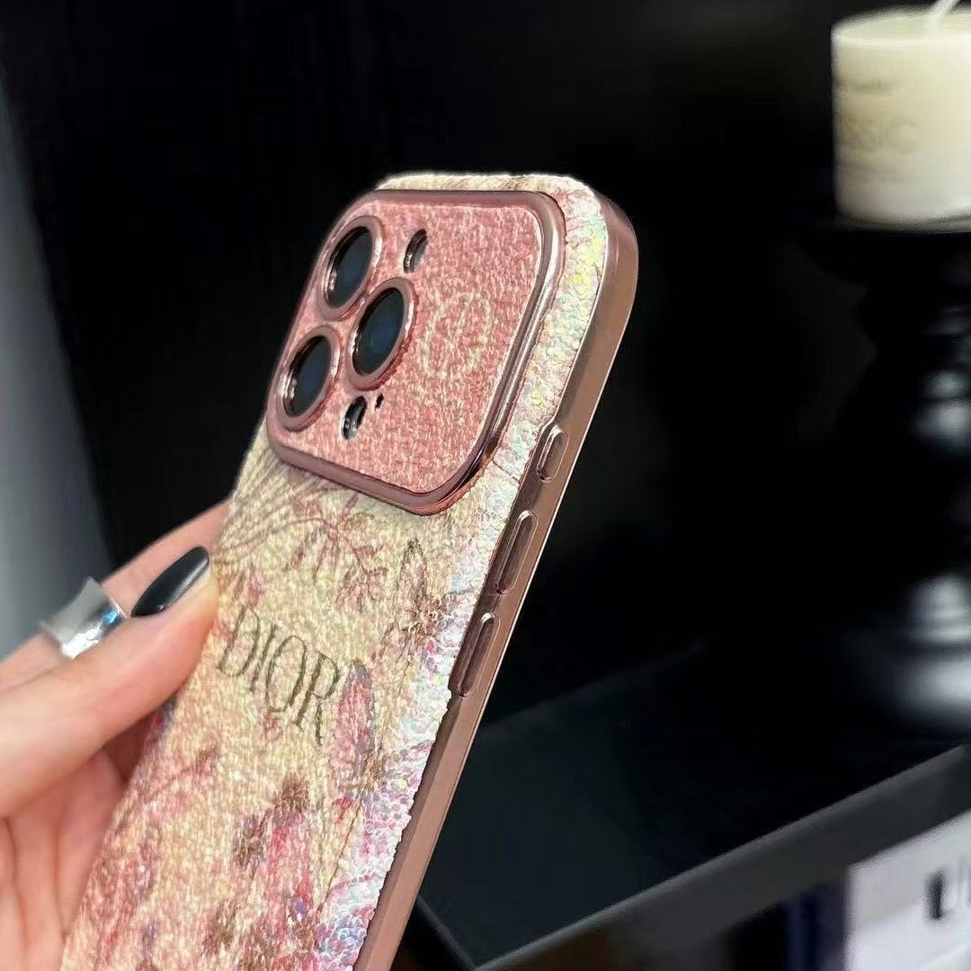Dior sequined leather iPhone Case 