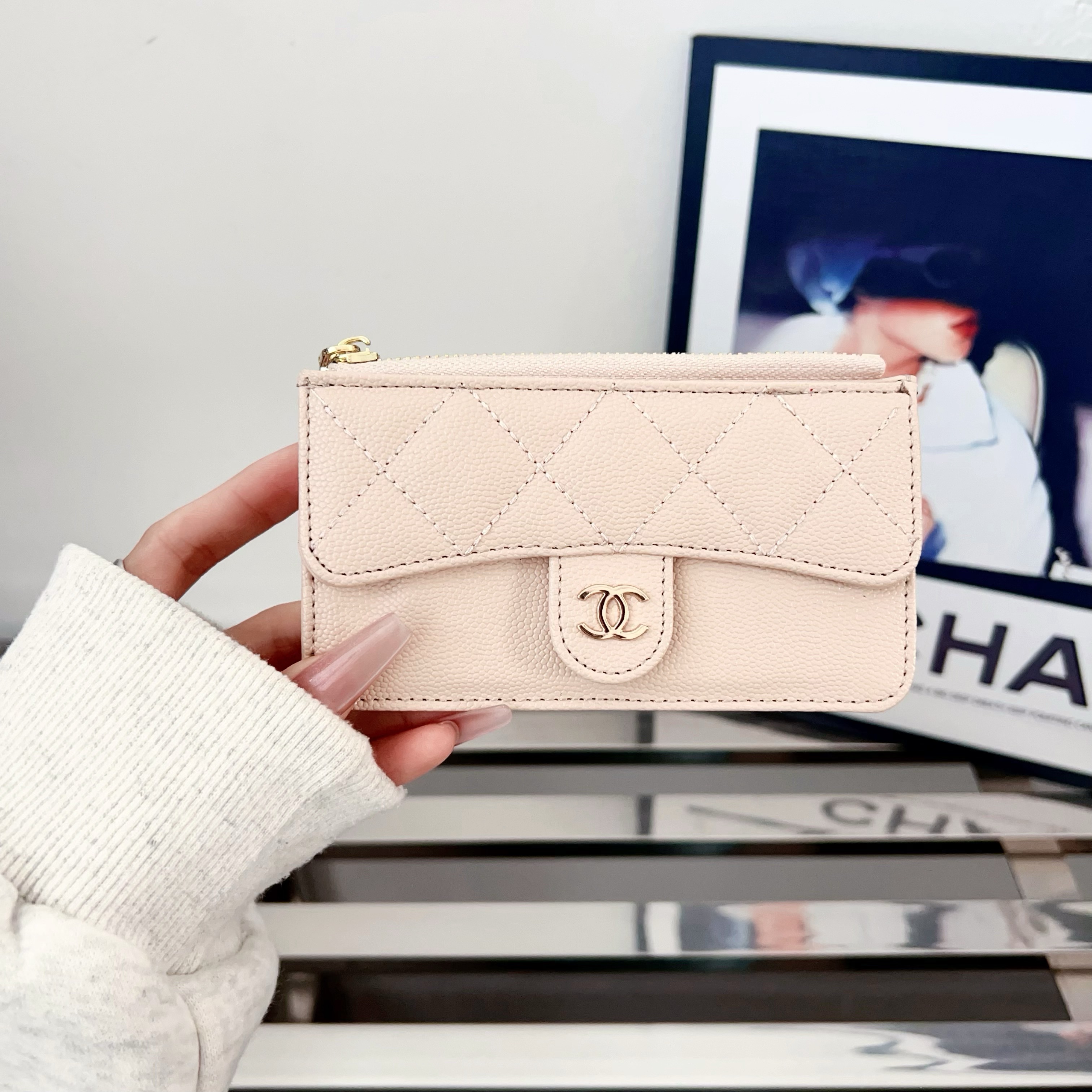 Luxury Leather  Zipper Wallet Card Holder & Coin Purse