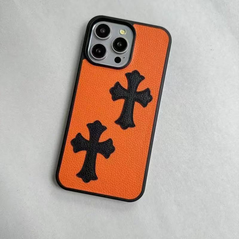 Trendy CH Leather iPhone Case