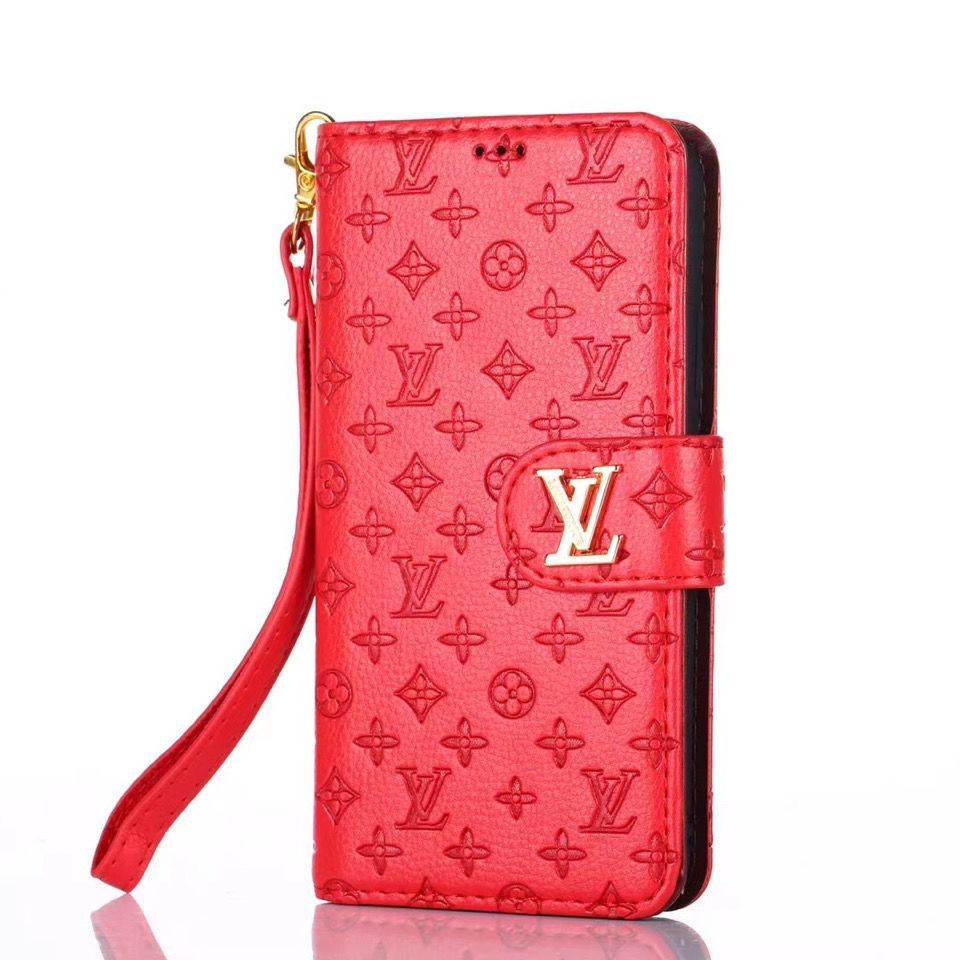 Louis Vuitton Shiny Leather iPhone Wallet Case 