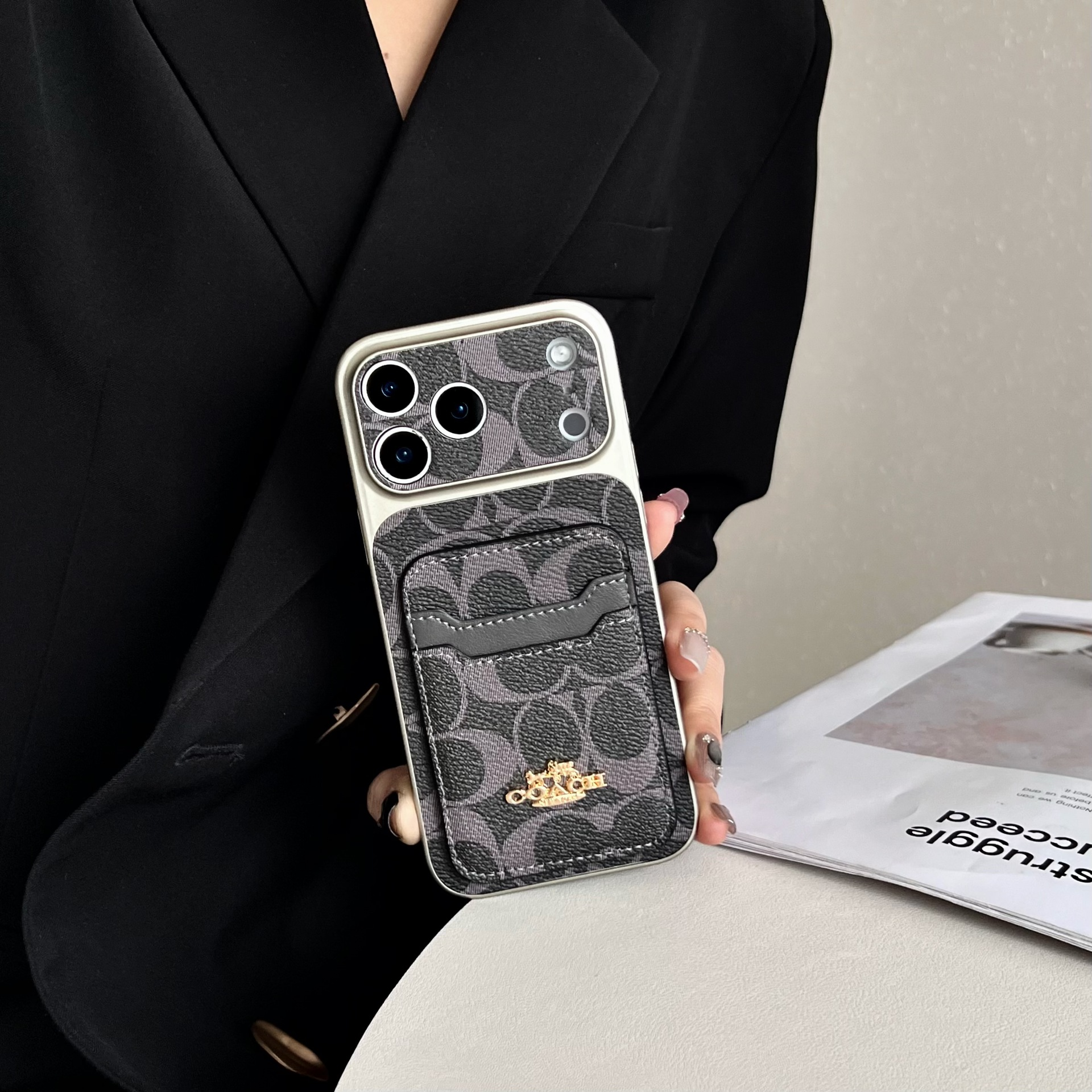 Coach Luxury Leather iPhone Case