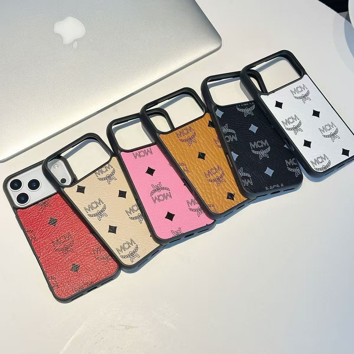 MCM Worldwide Luxury Leather iPhone Case