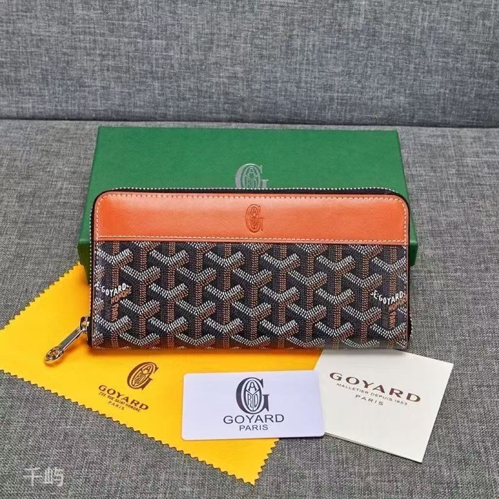 GD Leather Zipper Long Wallet