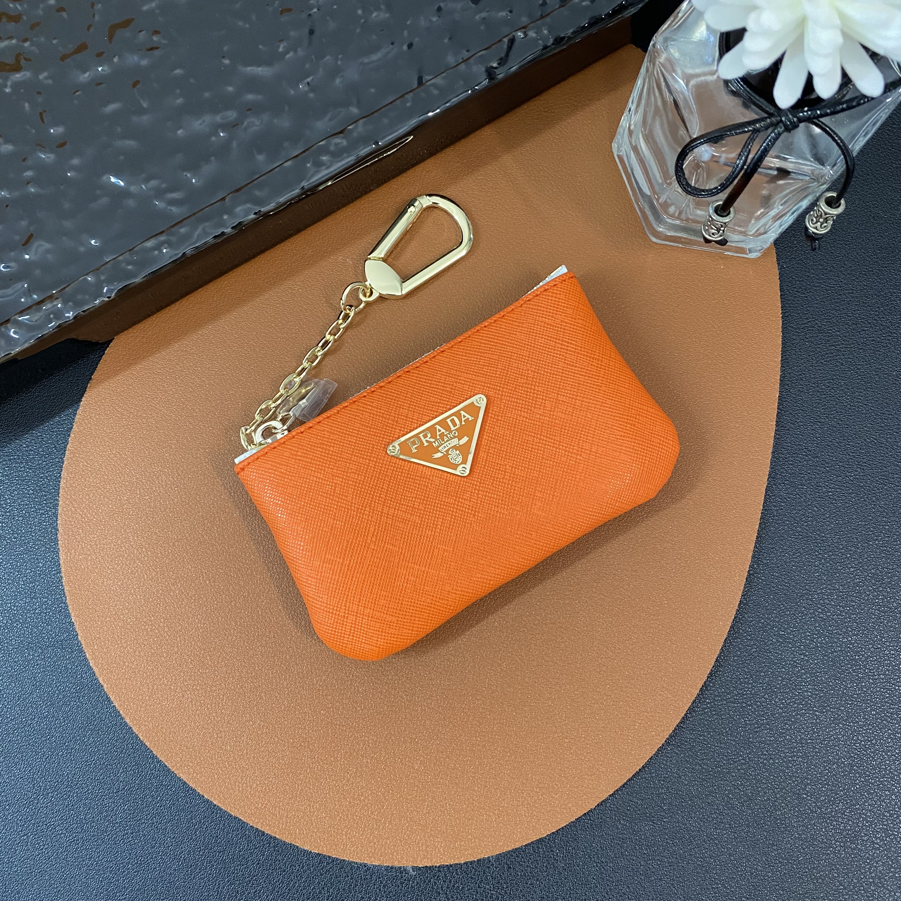 Luxury Leather Zipper Coin Purse