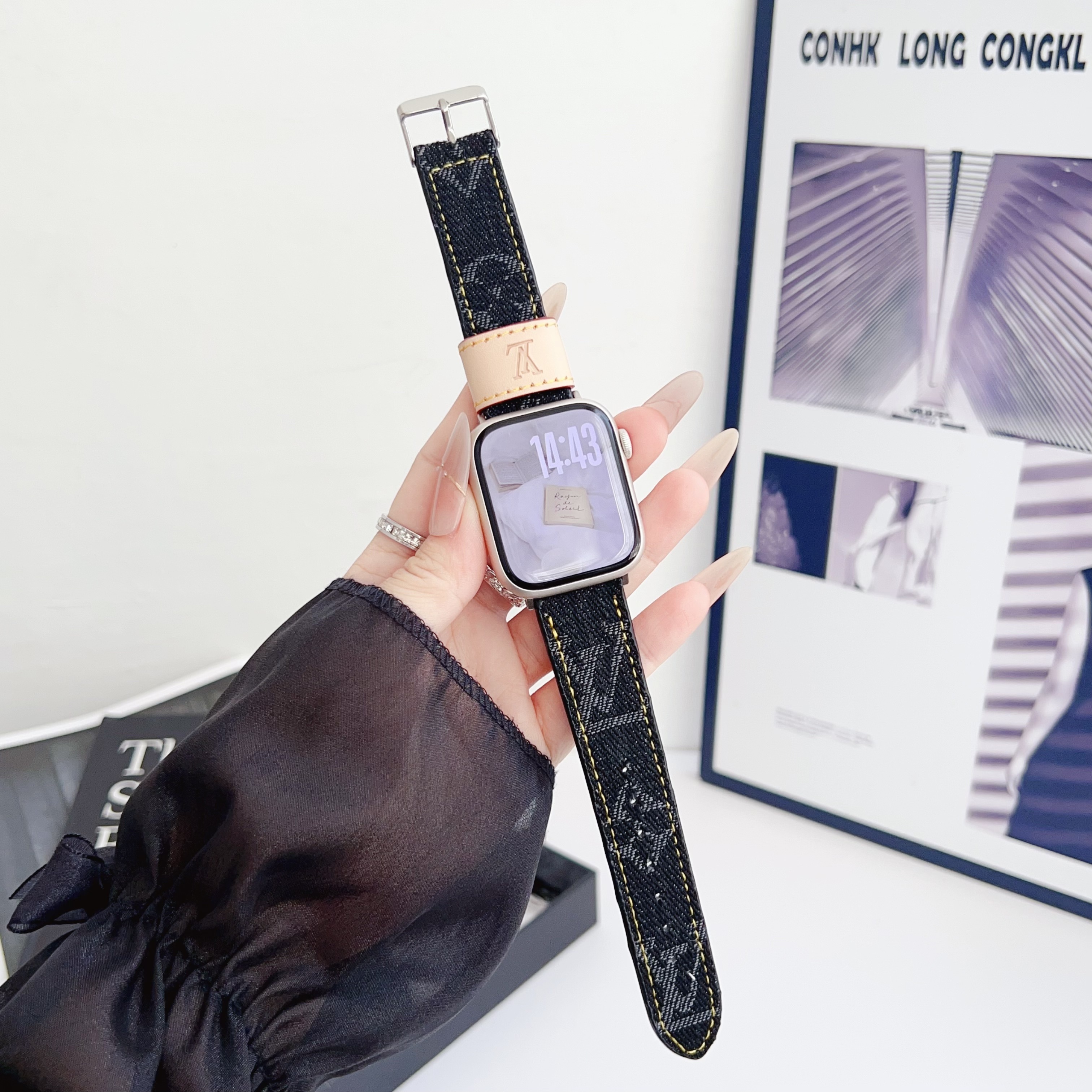 Louis Vuitton Denim Canvas Apple Watch Bands
