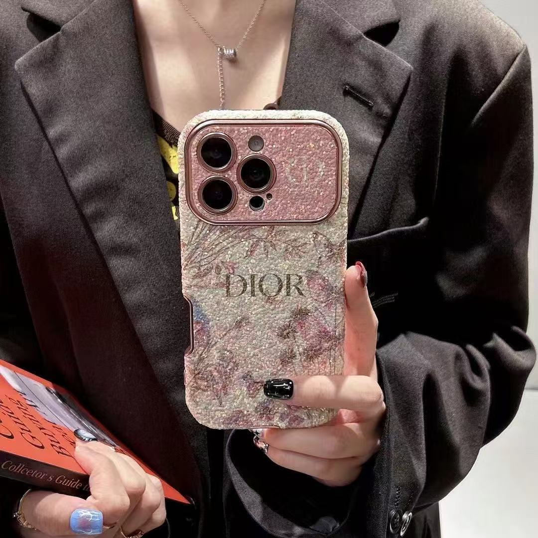 Dior sequined leather iPhone Case 