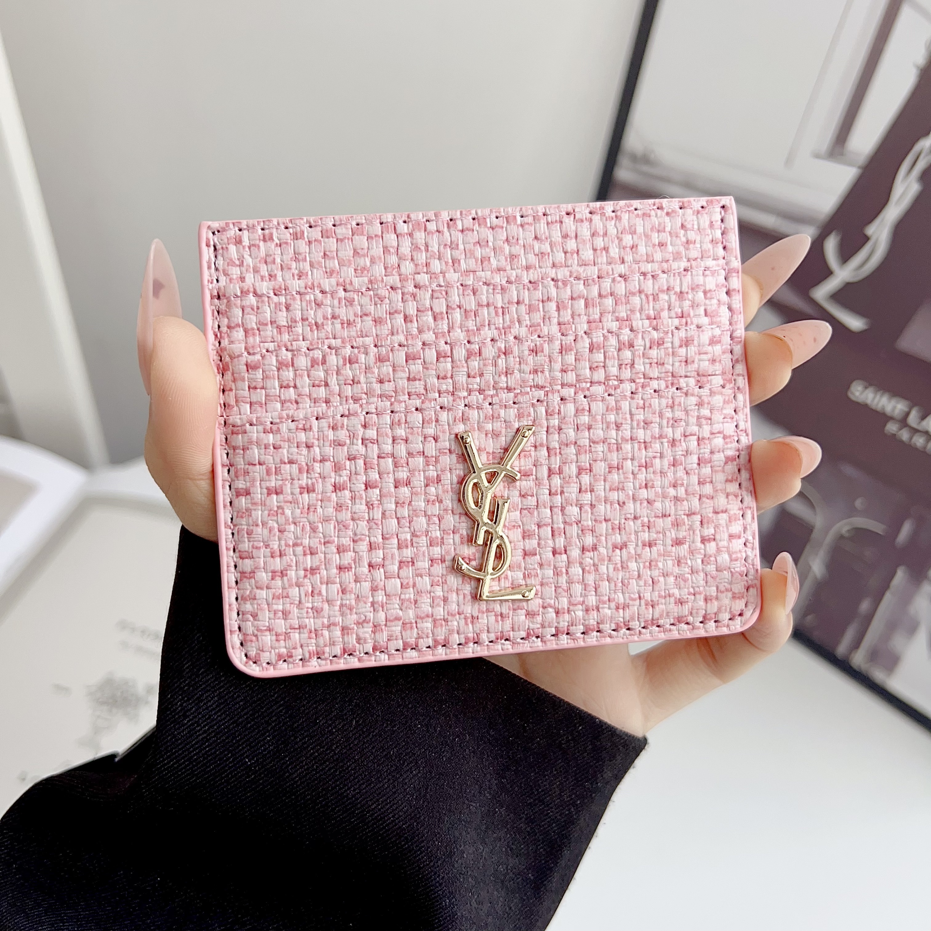 YSL Braided  Wallet Card Holder