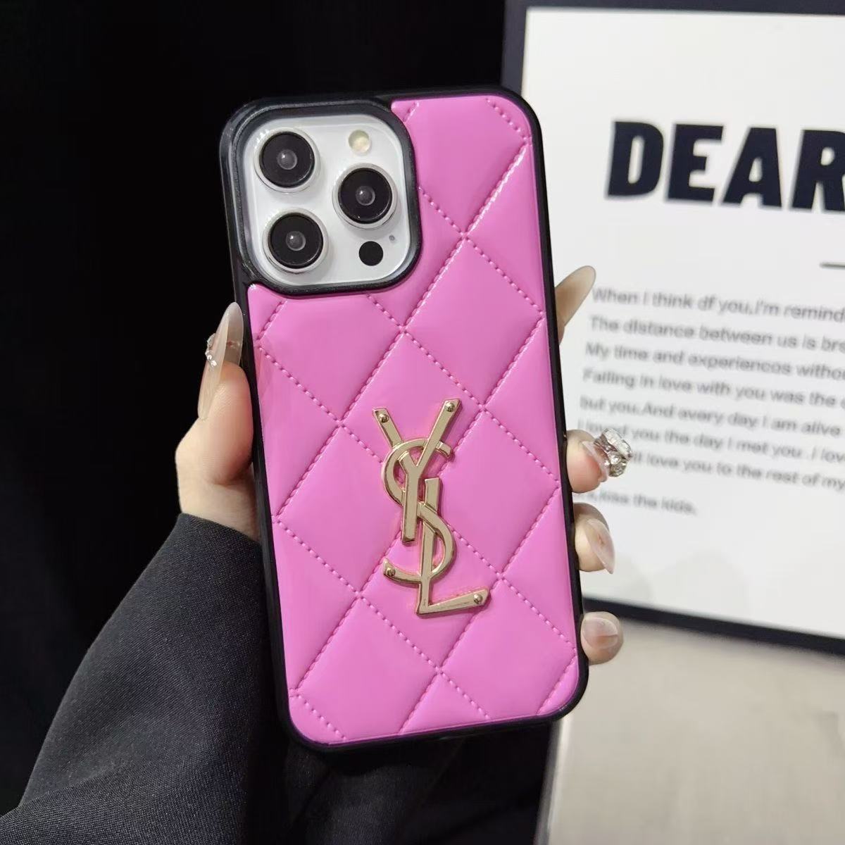 Diamond Glossy Leather YL iPhone Case