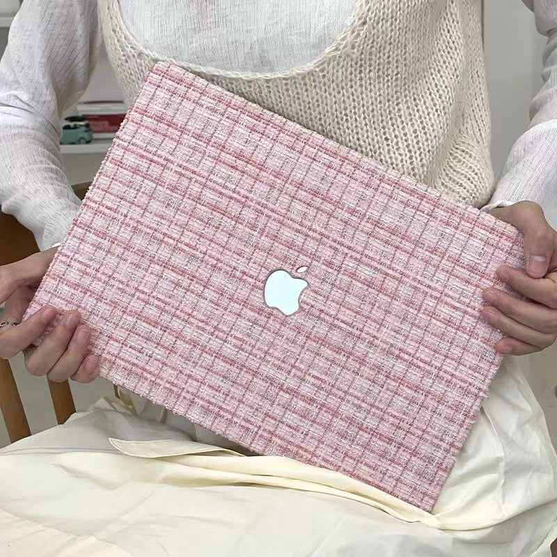 Woven Fiber Velvet Pink MacBook Case-BELKCASE
