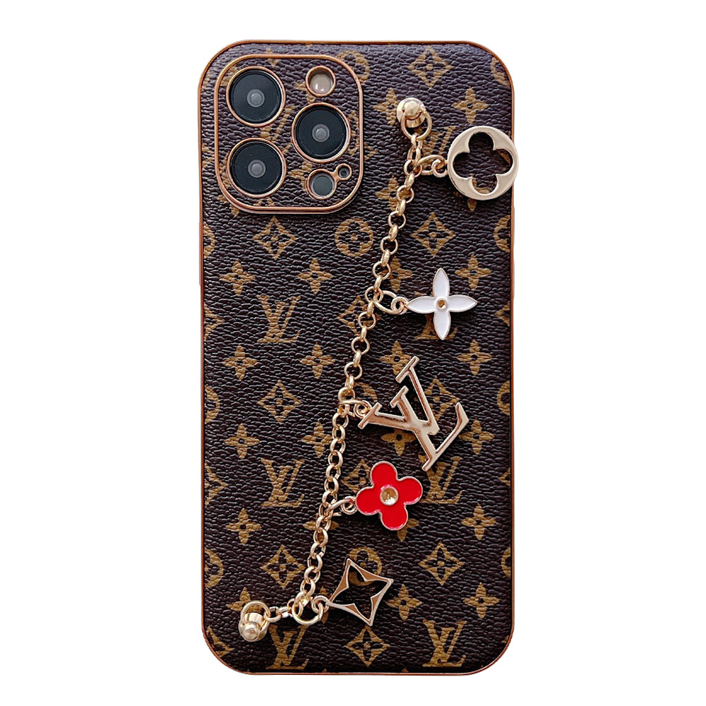 Louis VuittonVintage Leather iPhone Wallet Case With Chain