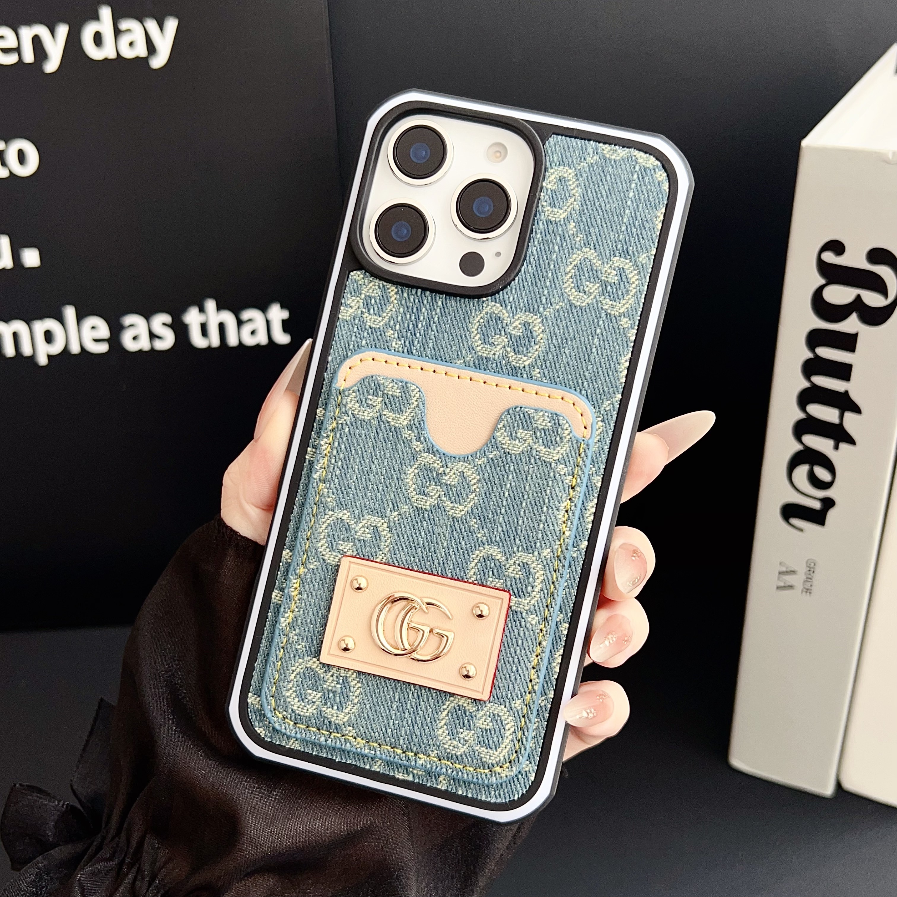 Gucci Denim Canvas iPhone Case