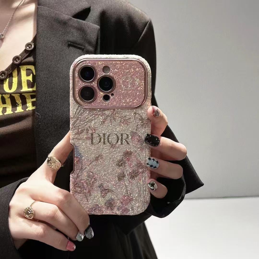 Dior sequined leather iPhone Case 