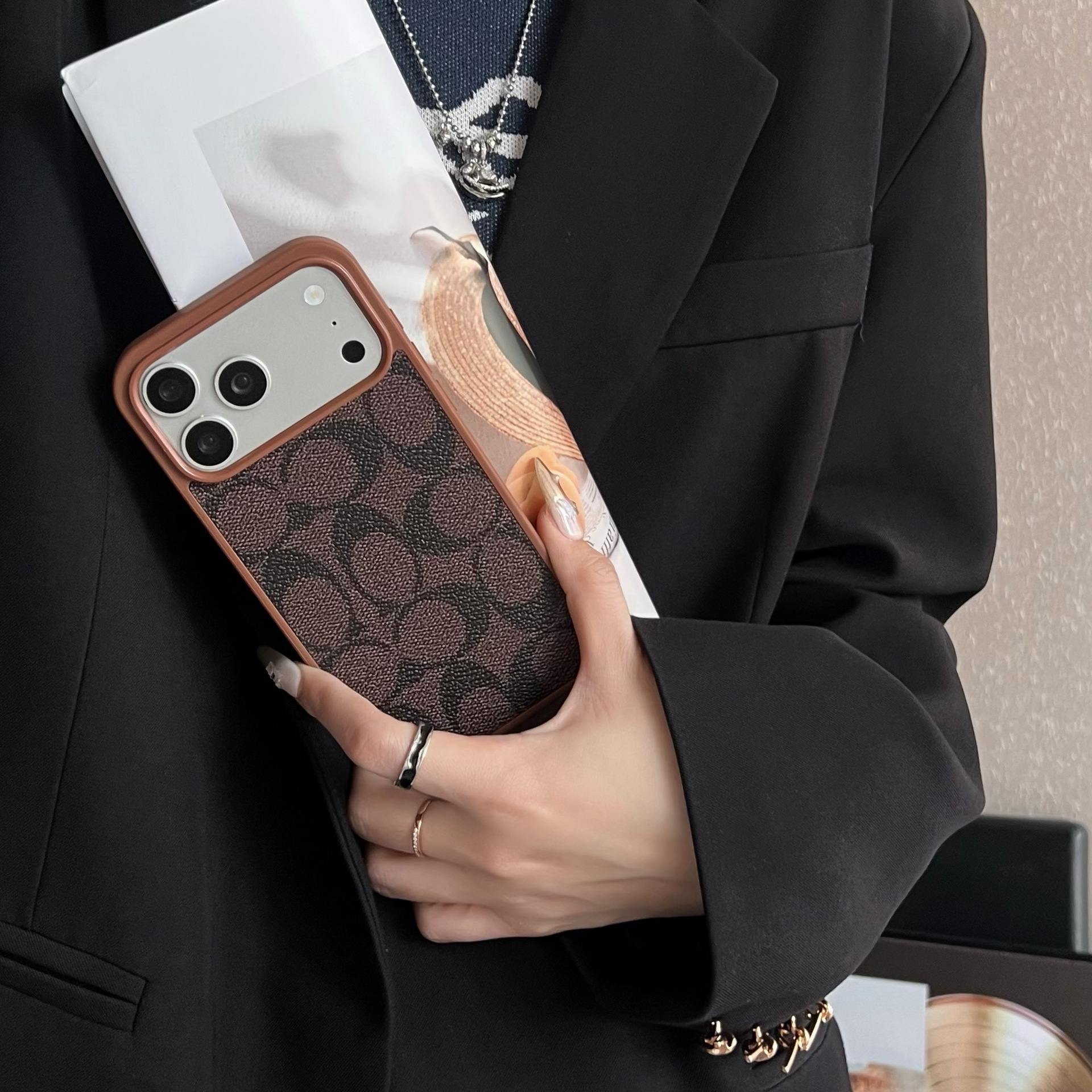 Coach Luxury Leather iPhone Case