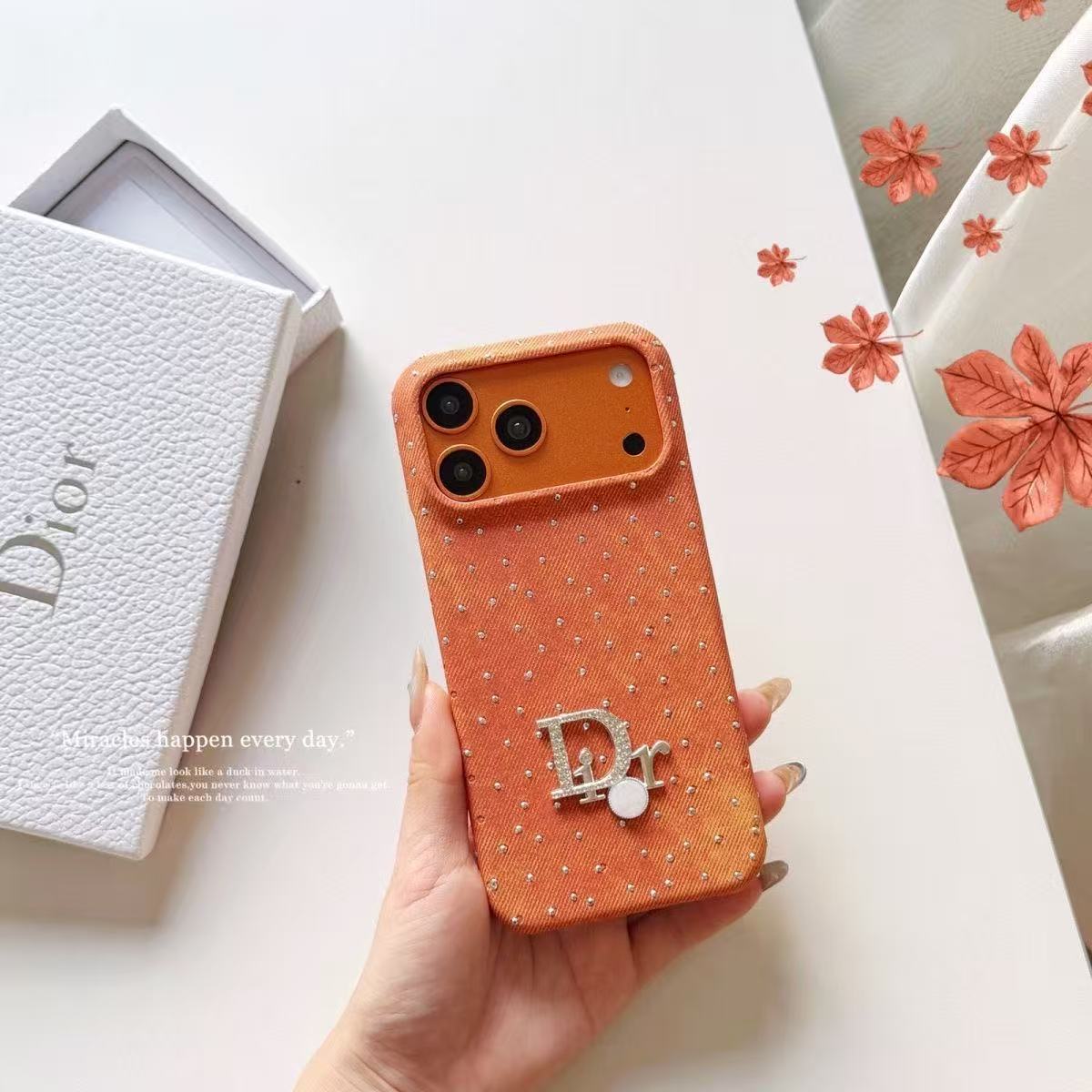 Dior Artistic Shimmer Canvas iPhone Case