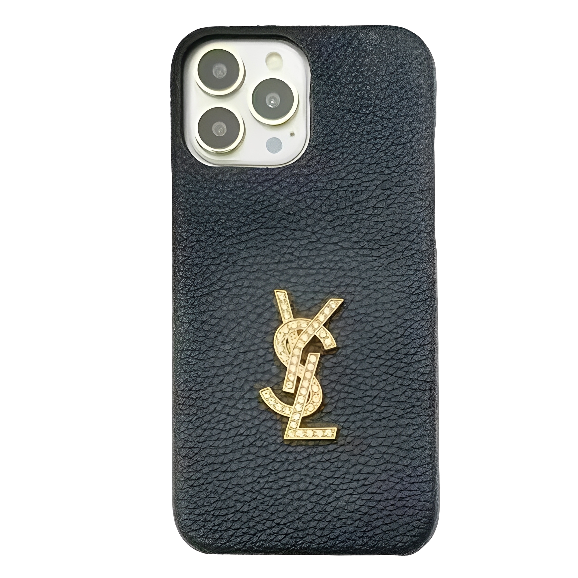 YSL Leather pebbled pattern iPhone Case